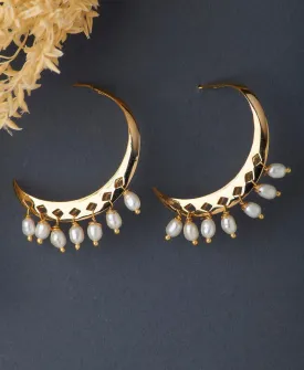 Ethnic Pearl Hanging Earrings