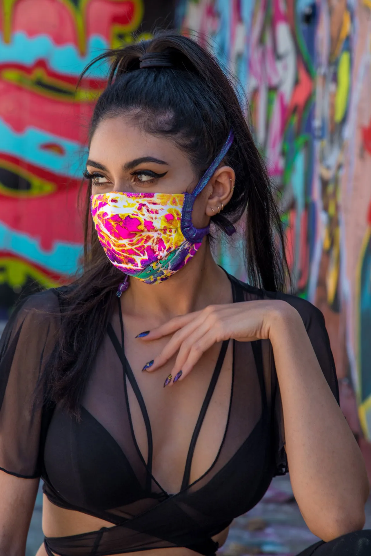 FF552 - Heavy Brazilian Spandex Pleated Mask