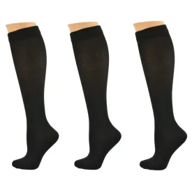 Firm Compression Cotton Knee-Hi 3 Pack