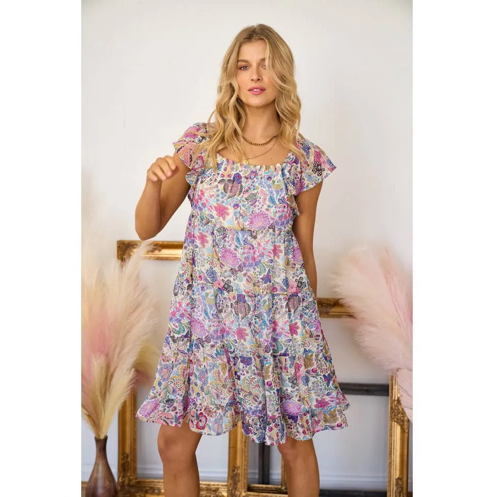 Floral Printed Chiffon Dress