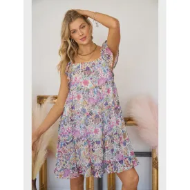 Floral Printed Chiffon Dress