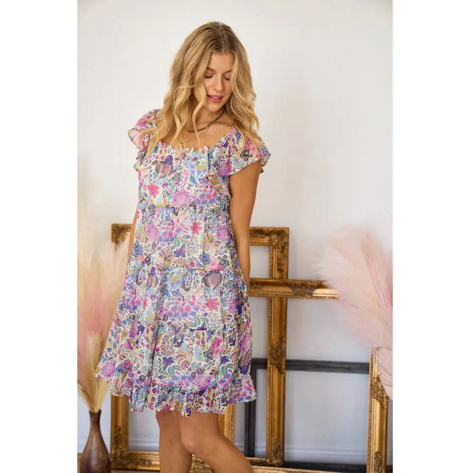 Floral Printed Chiffon Dress