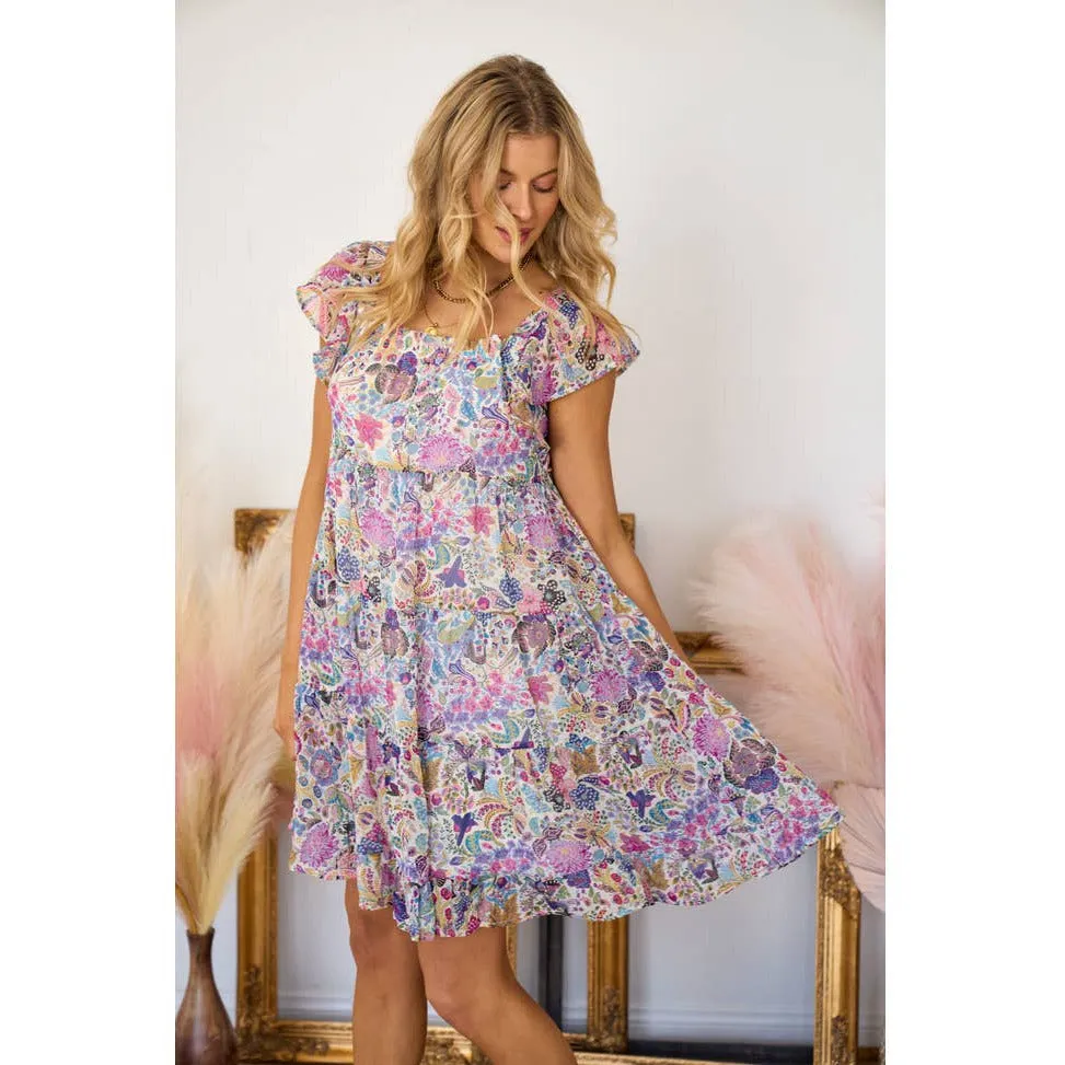 Floral Printed Chiffon Dress