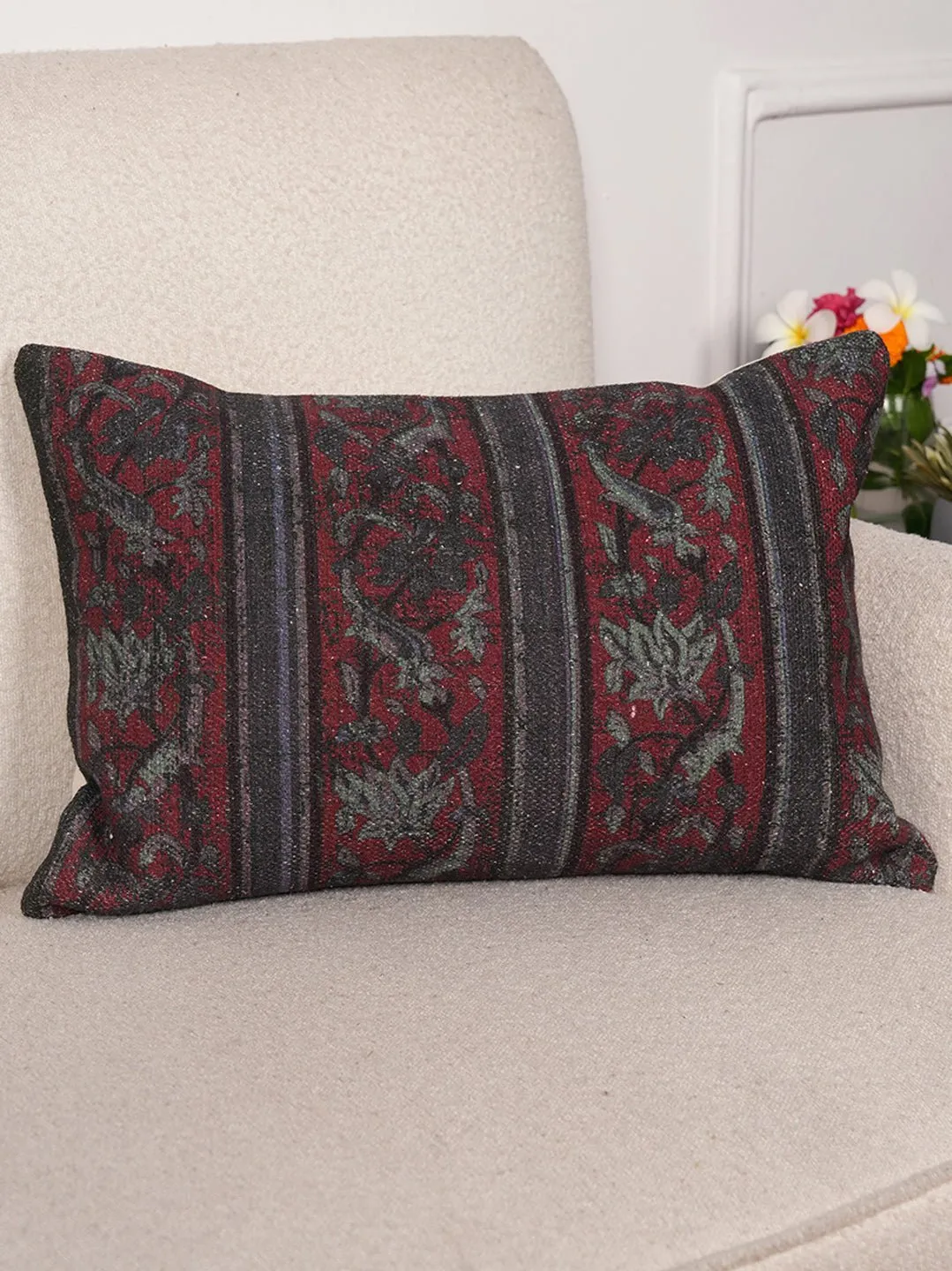 FLORAL - PRINTED LUMABR CUSHION COVER