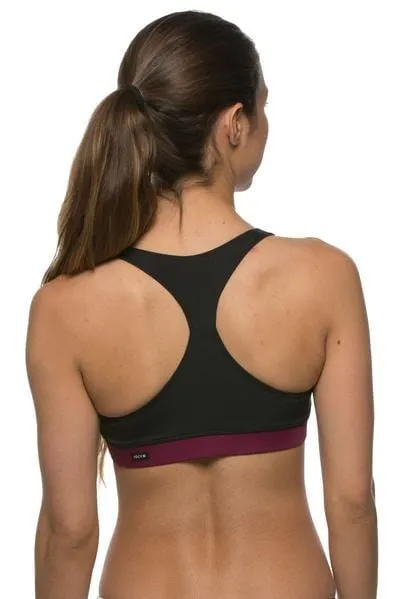 Forest Sports Bra - Black/Cabernet