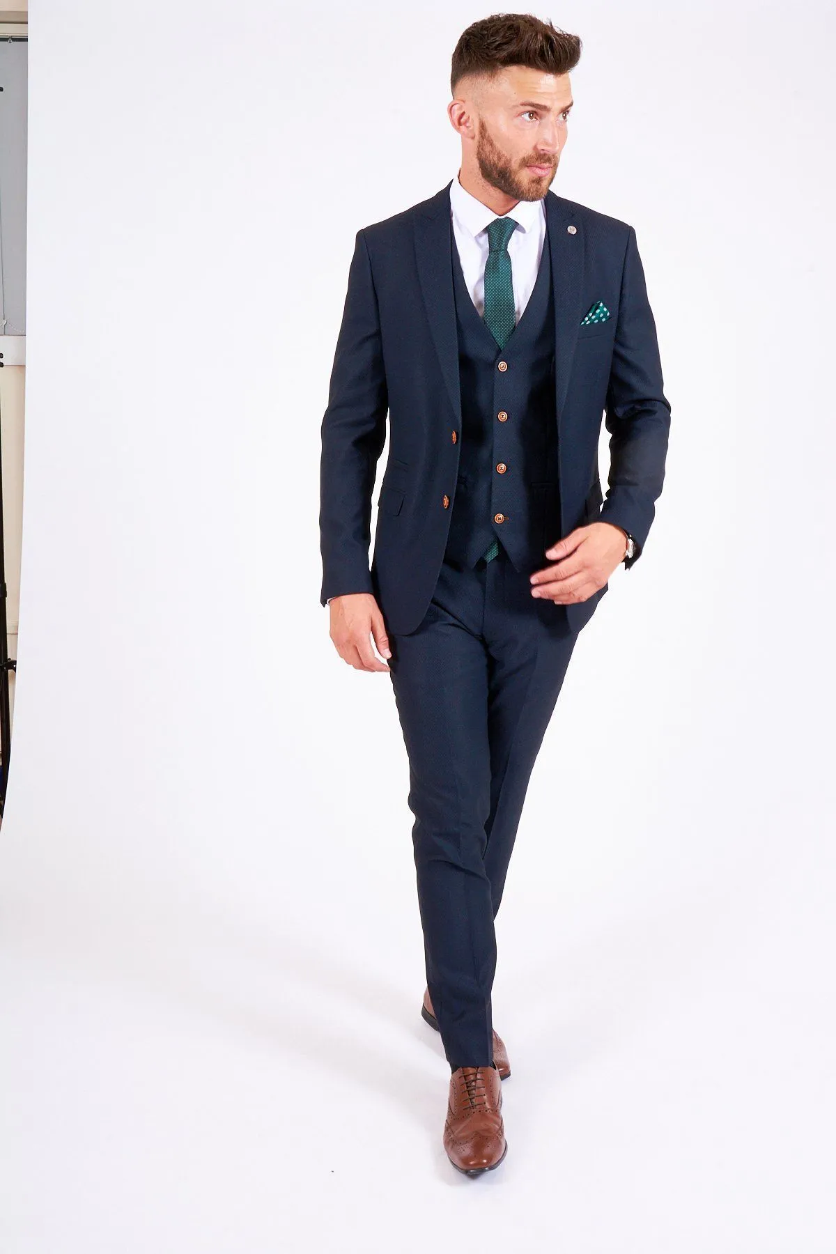 Former Newcastle United Defender Paul Dummett in Max Navy Suit