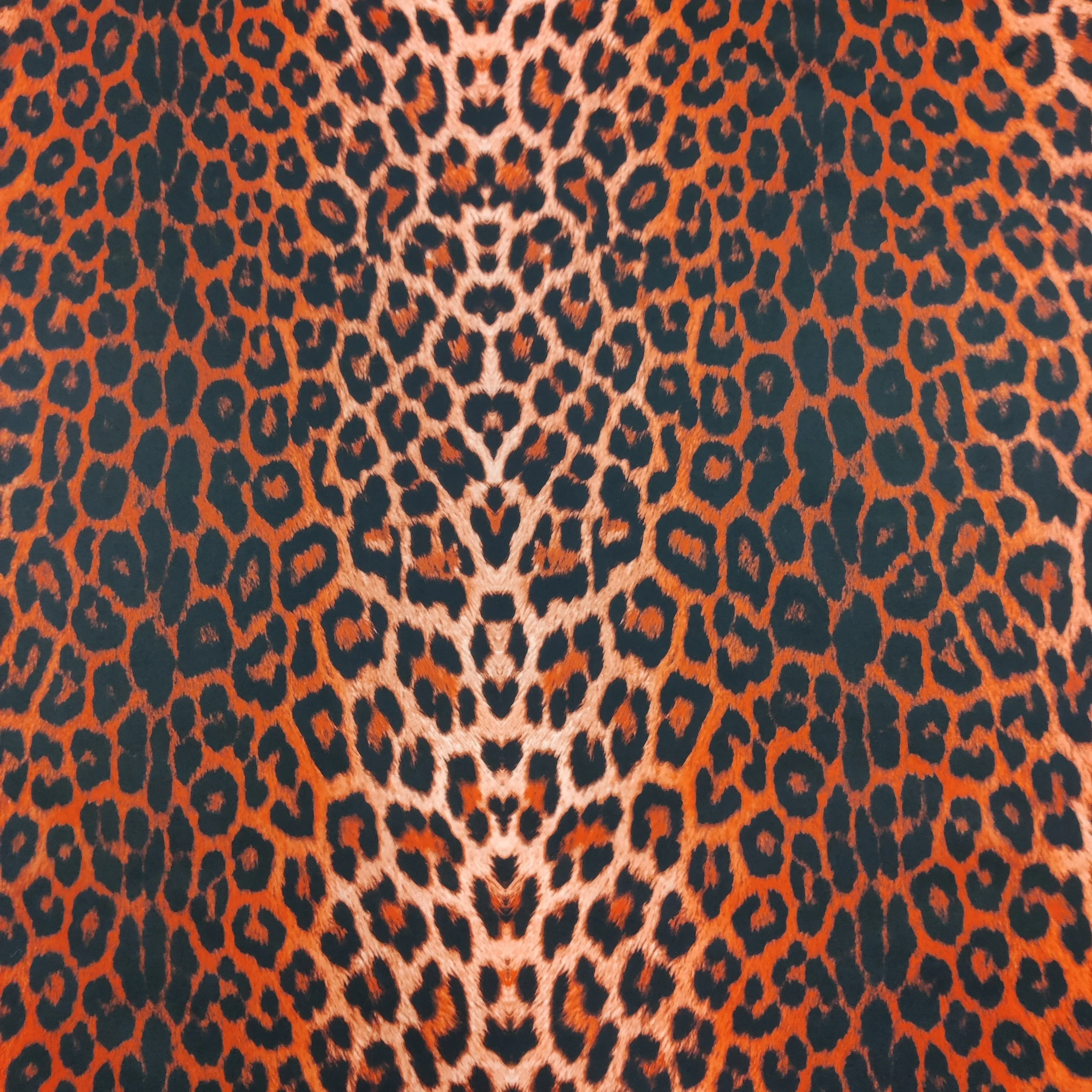 FS005 Leopard Print Scuba, Spun Polyester & Velvet Fabric