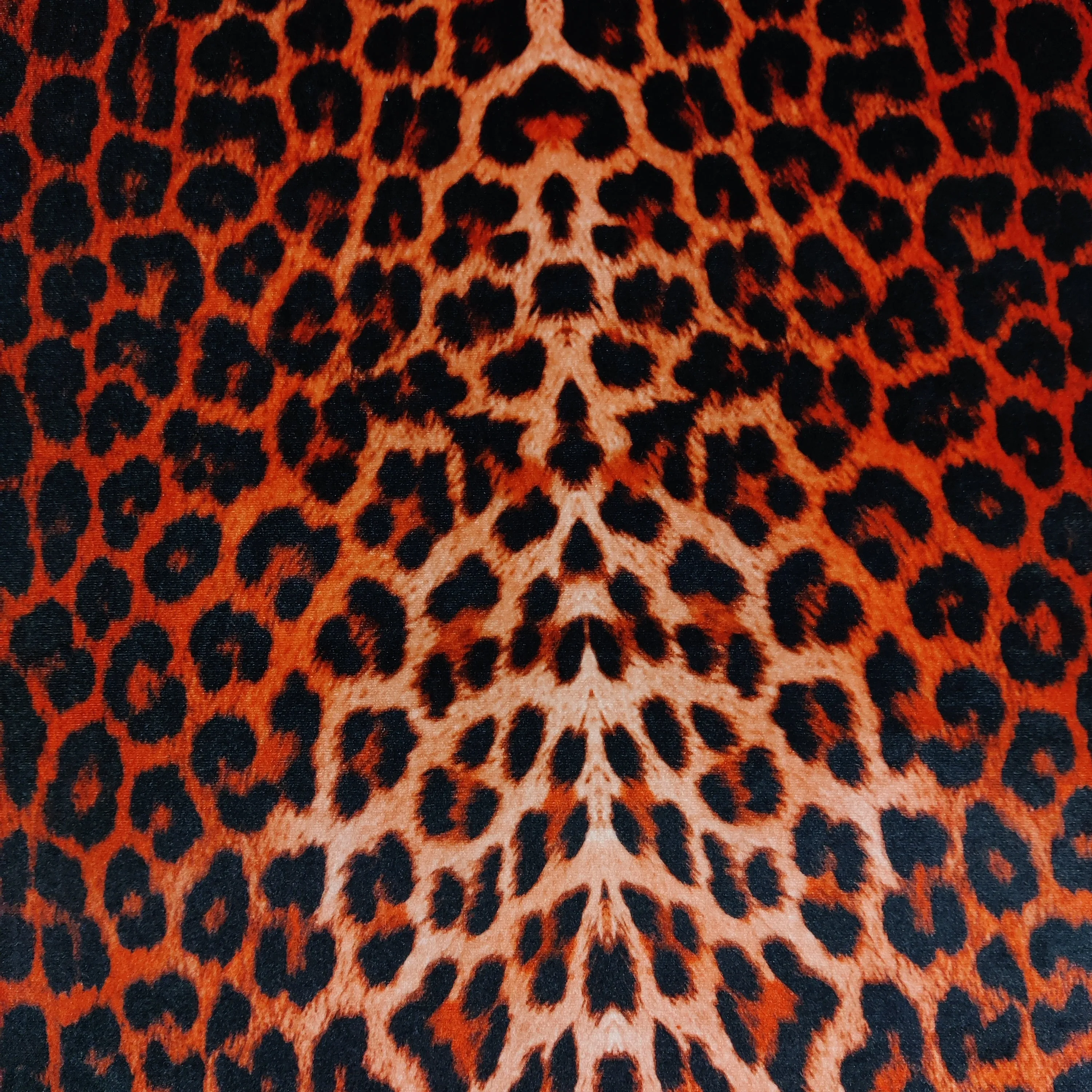 FS005 Leopard Print Scuba, Spun Polyester & Velvet Fabric