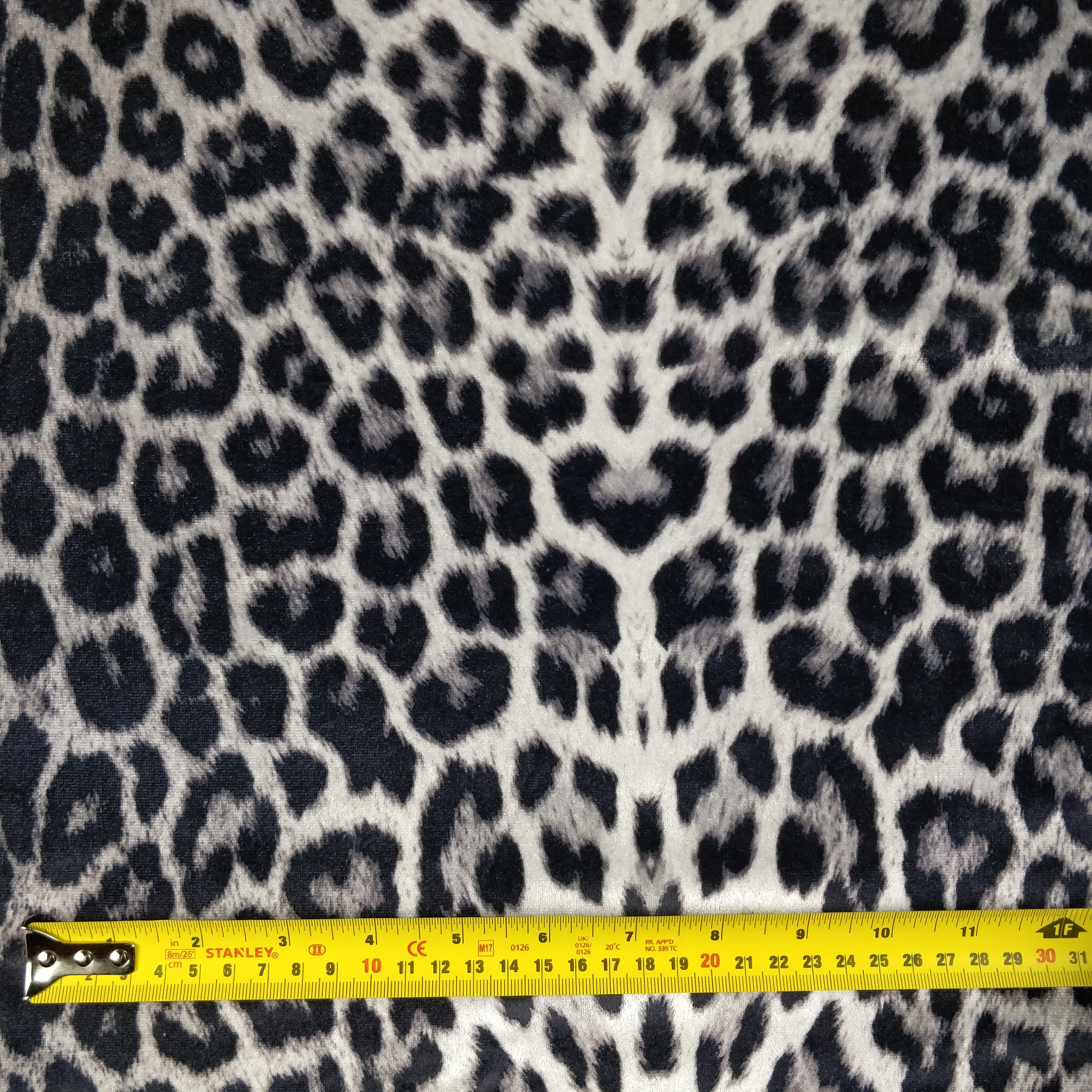 FS005 Leopard Print Scuba, Spun Polyester & Velvet Fabric