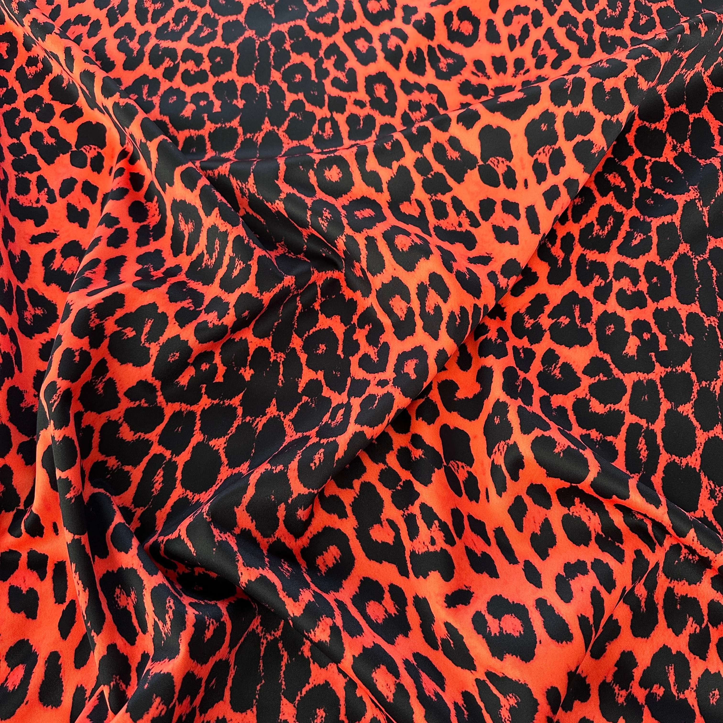 FS005 Leopard Print Scuba, Spun Polyester & Velvet Fabric