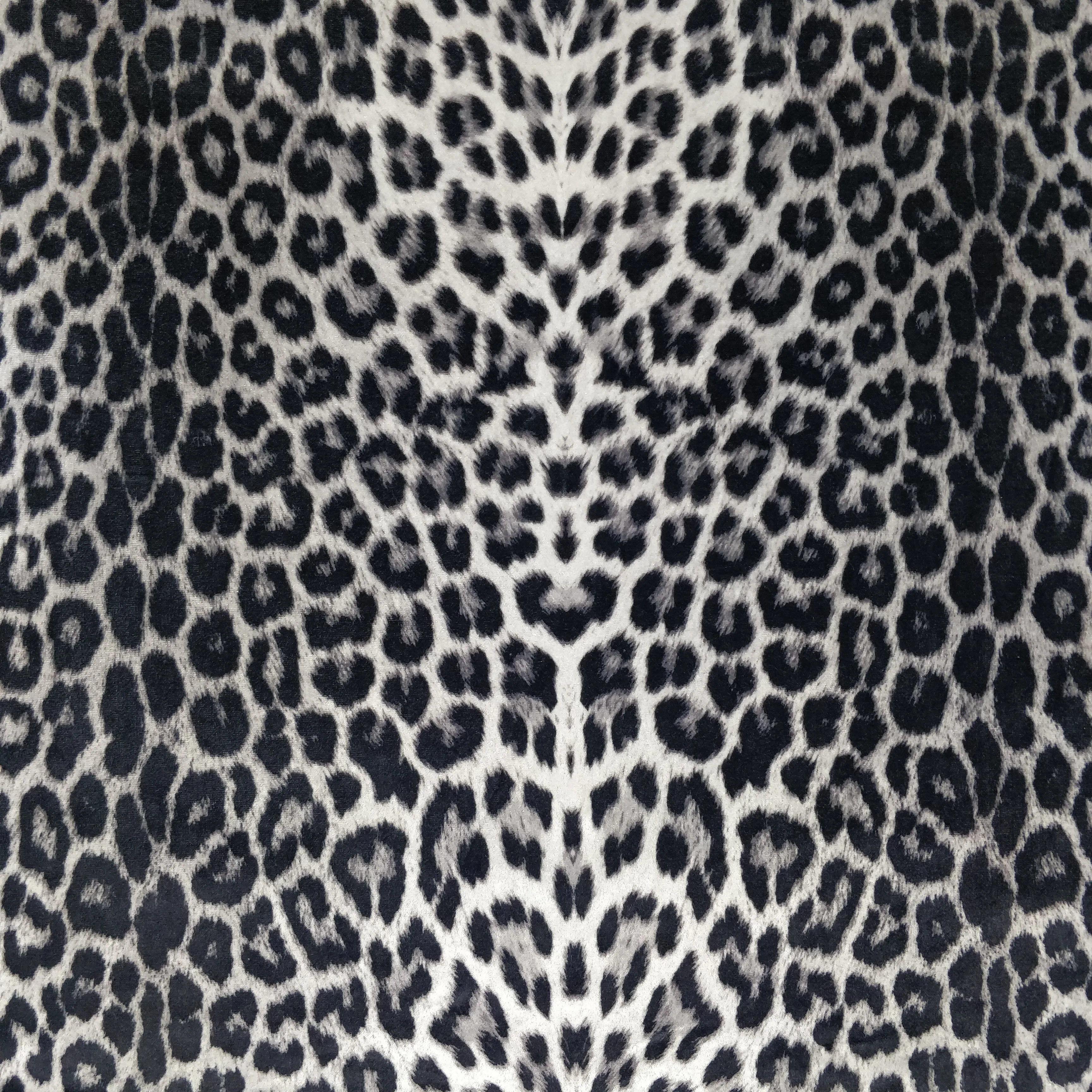 FS005 Leopard Print Scuba, Spun Polyester & Velvet Fabric