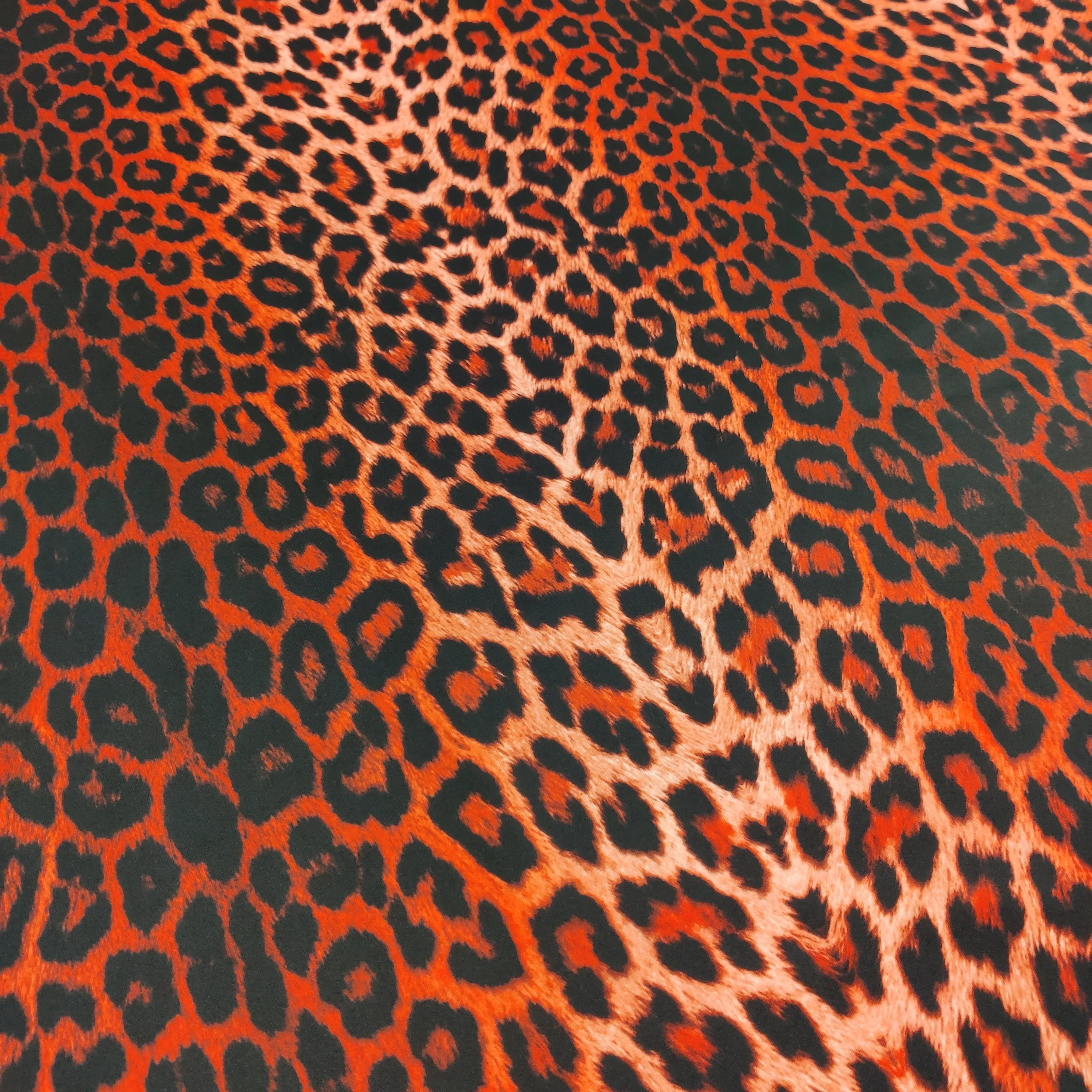 FS005 Leopard Print Scuba, Spun Polyester & Velvet Fabric