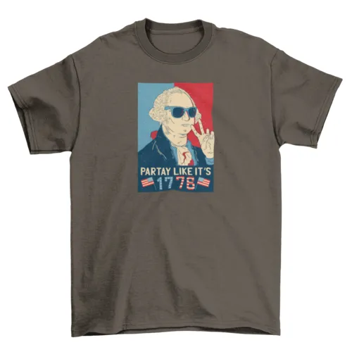 George Washington Party Like It's 1776 t-shirt