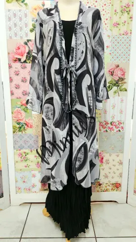 Grey Printed Jacket LR0637