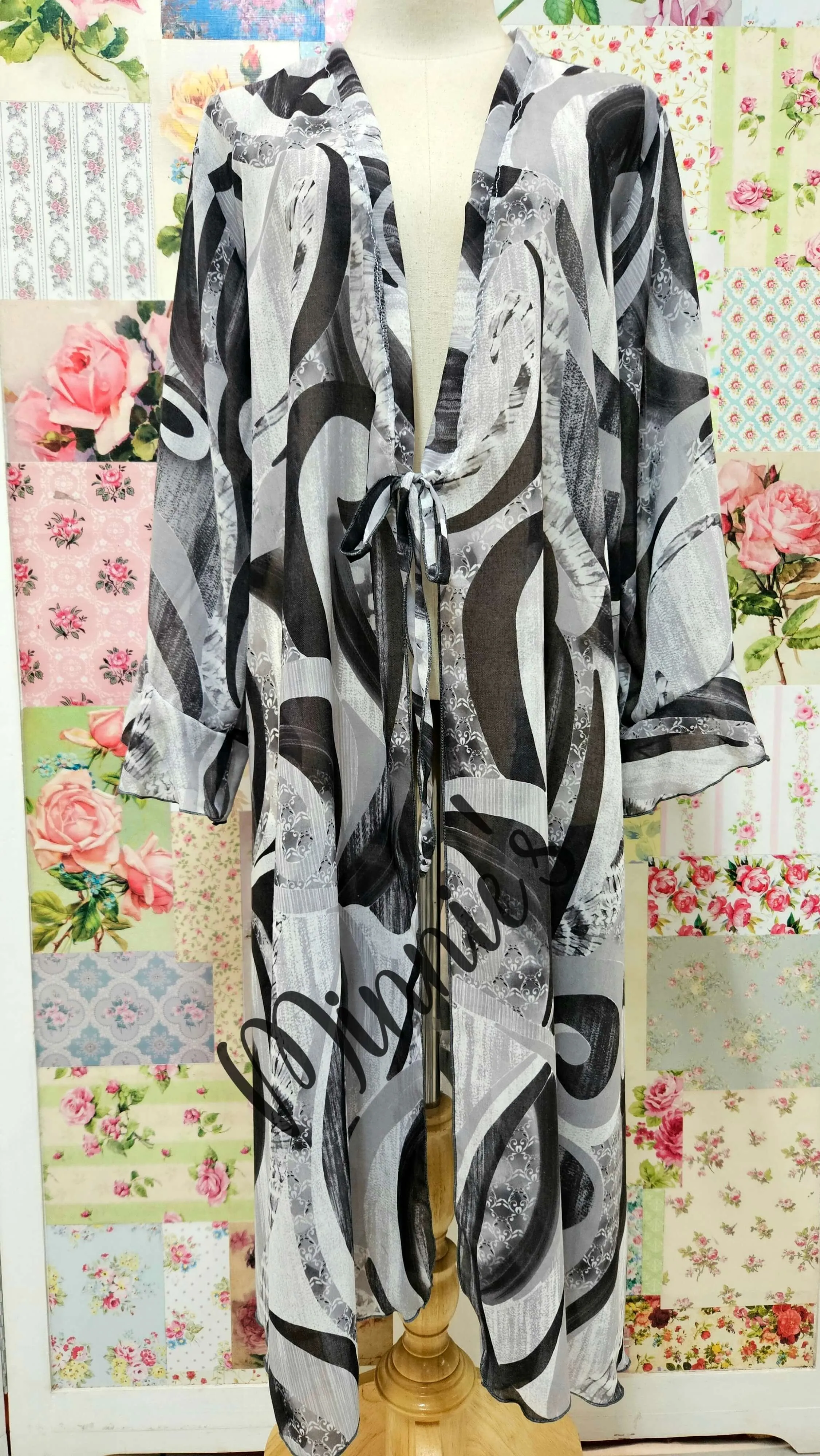 Grey Printed Jacket LR0637