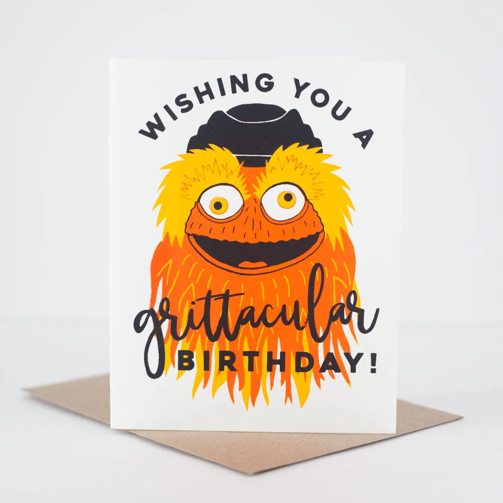 Gritty mascot card, Flyers fan gift idea, Philadelphia sports gift, funny Philadelphia birthday card