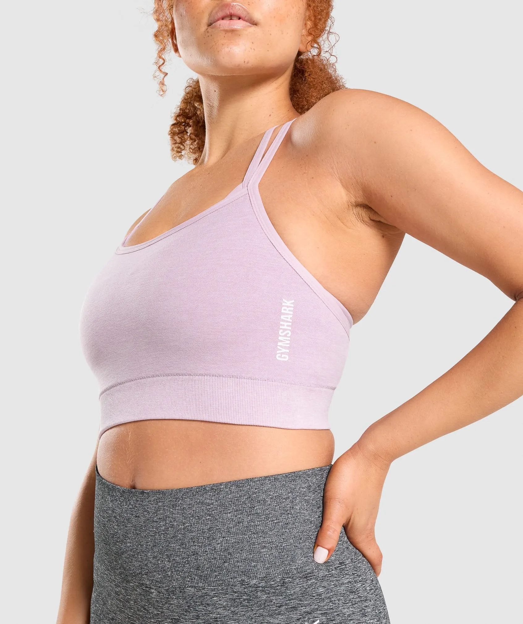 Gymshark Adapt Marl Seamless Sports Bra - Light Purple