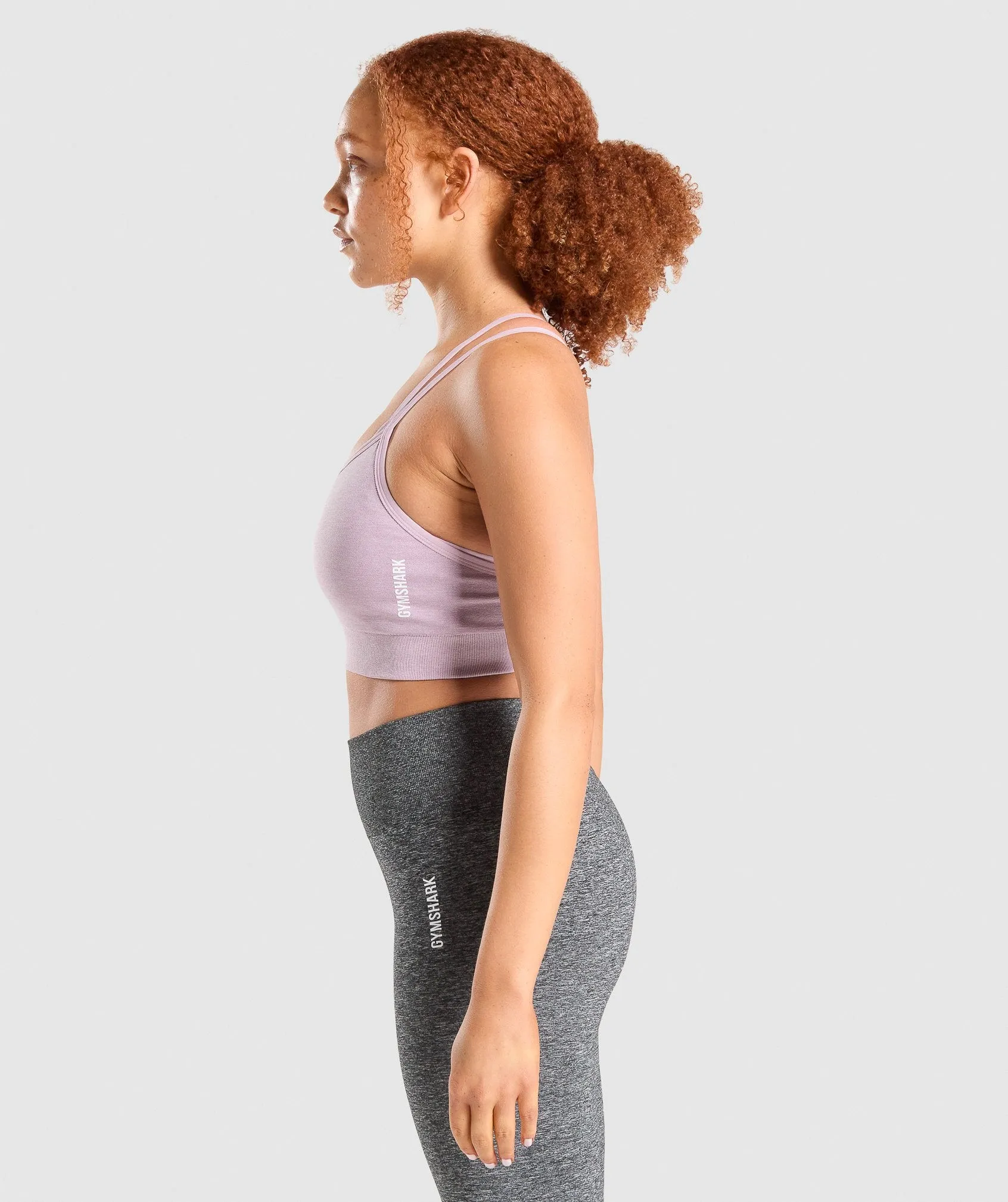 Gymshark Adapt Marl Seamless Sports Bra - Light Purple