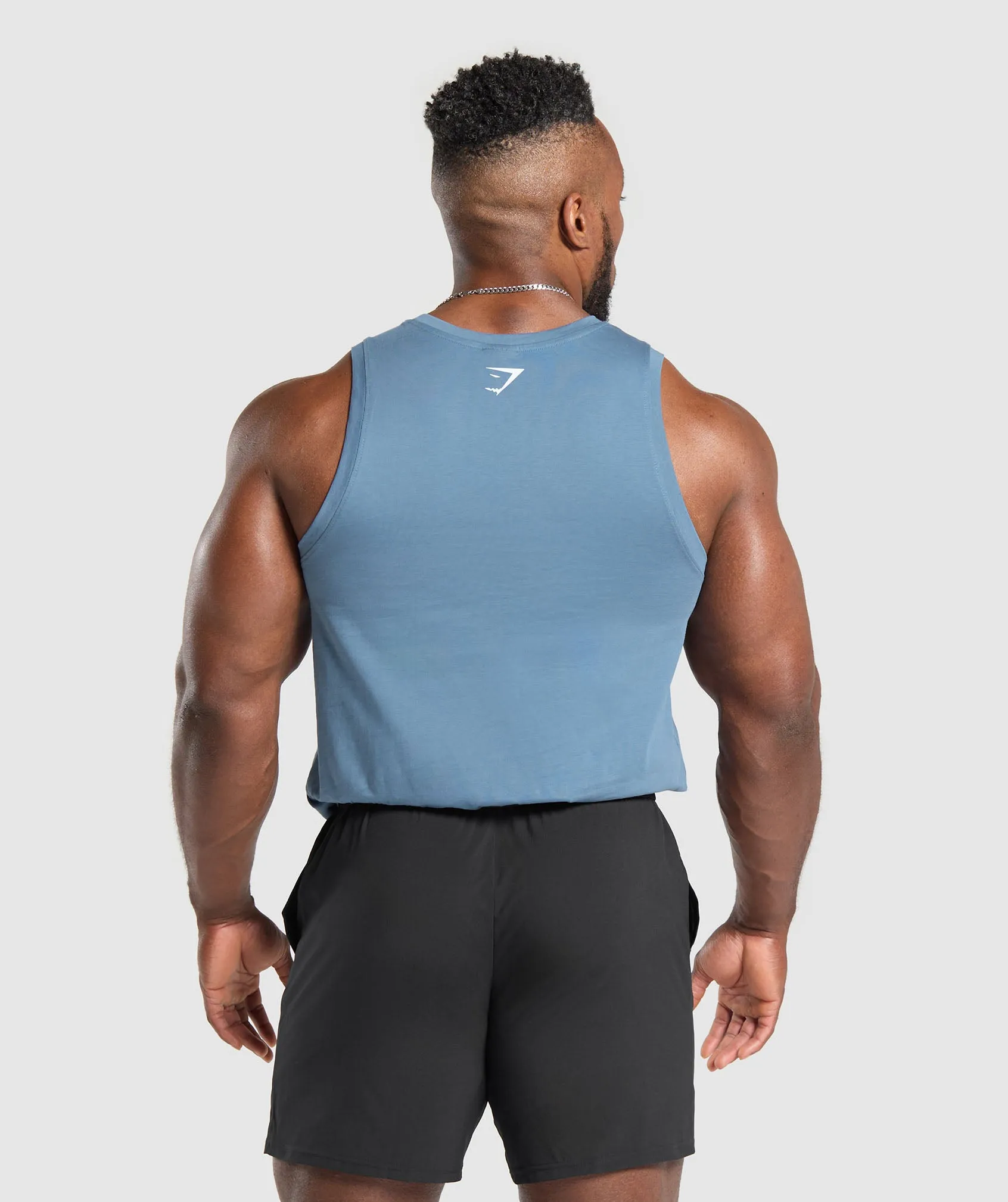 Gymshark Build Your Legacy Graphic Tank - Faded Blue