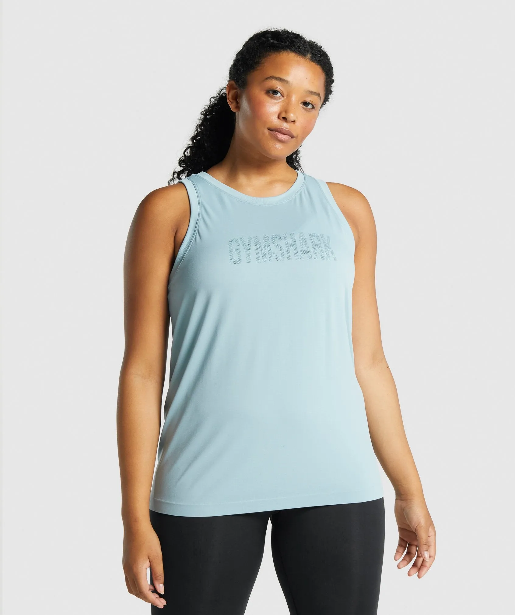 Gymshark Fit Seamless Loose Tank - Blue