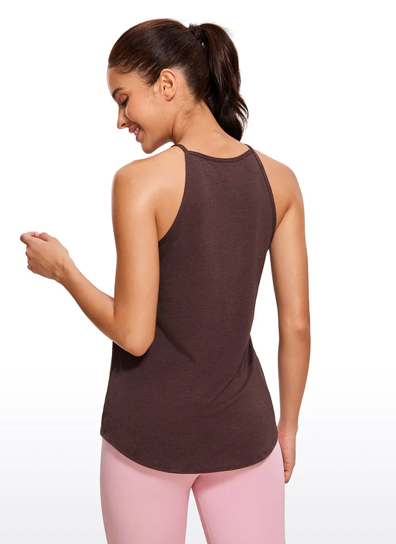 Halter Hip-Length High Neck Tank