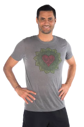 Heart Chakra ON LINEN BLEND CREW NECK