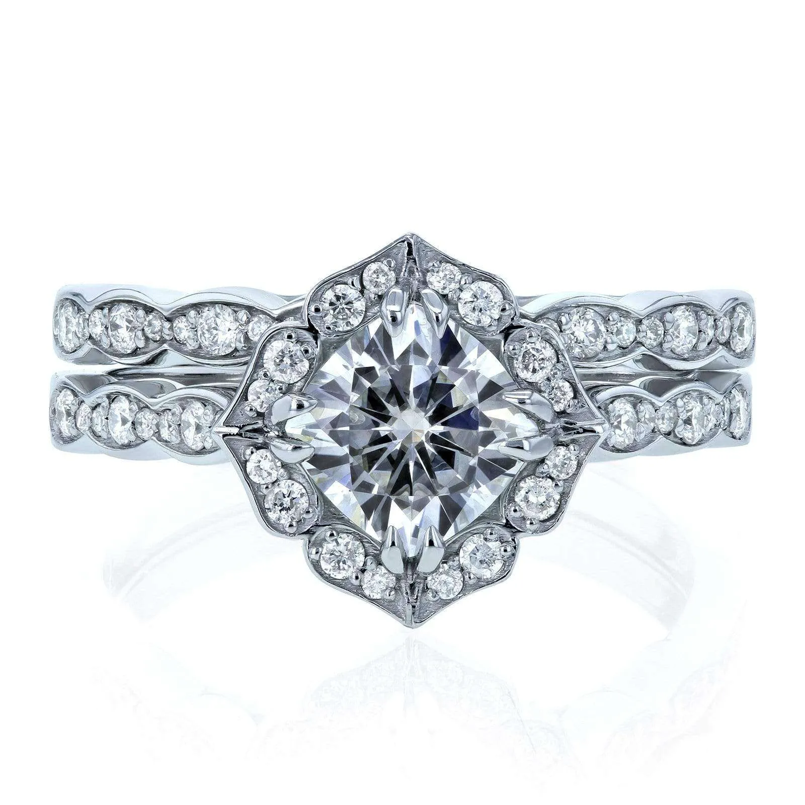 Jasmine Moissanite & Diamond Bridal Set