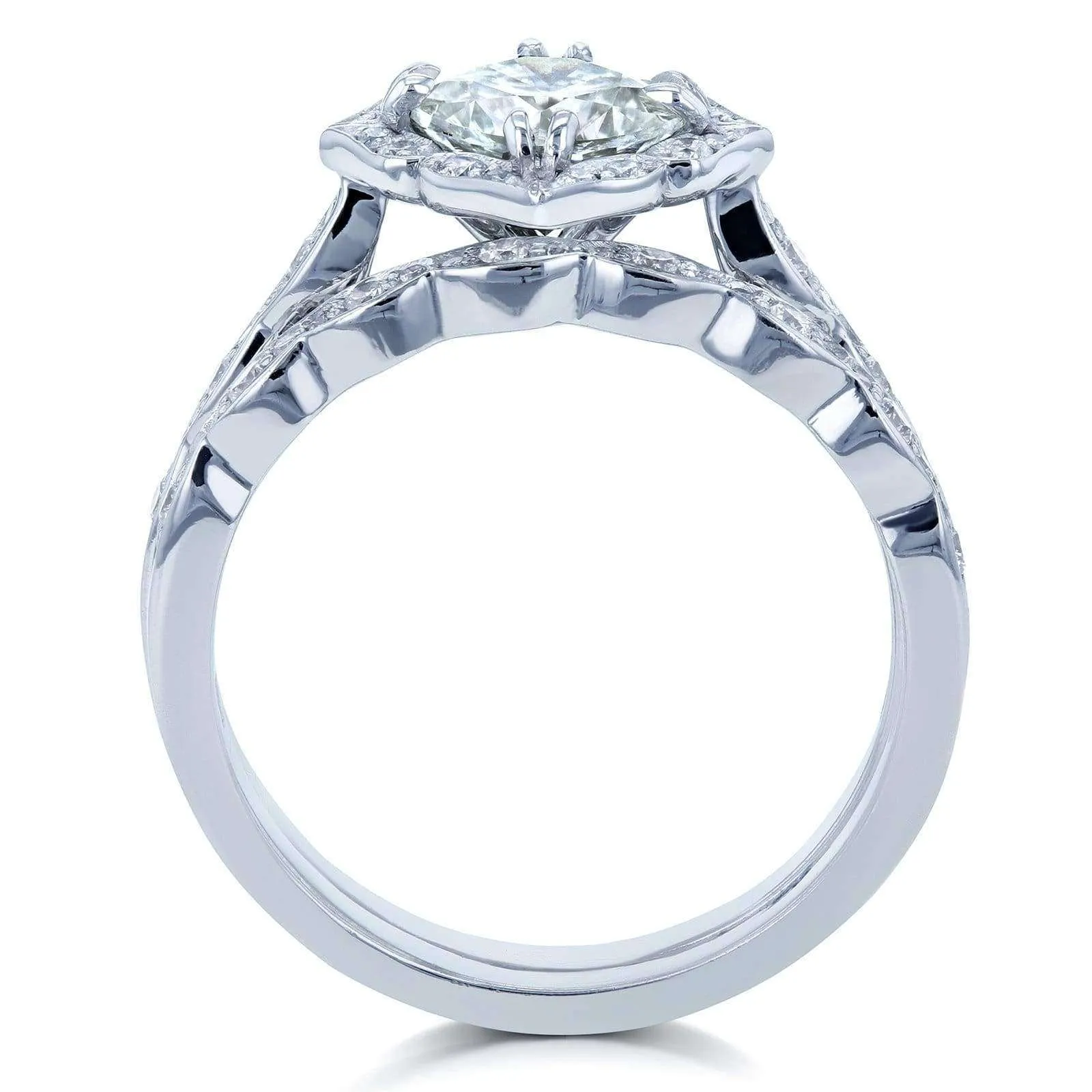 Jasmine Moissanite & Diamond Bridal Set