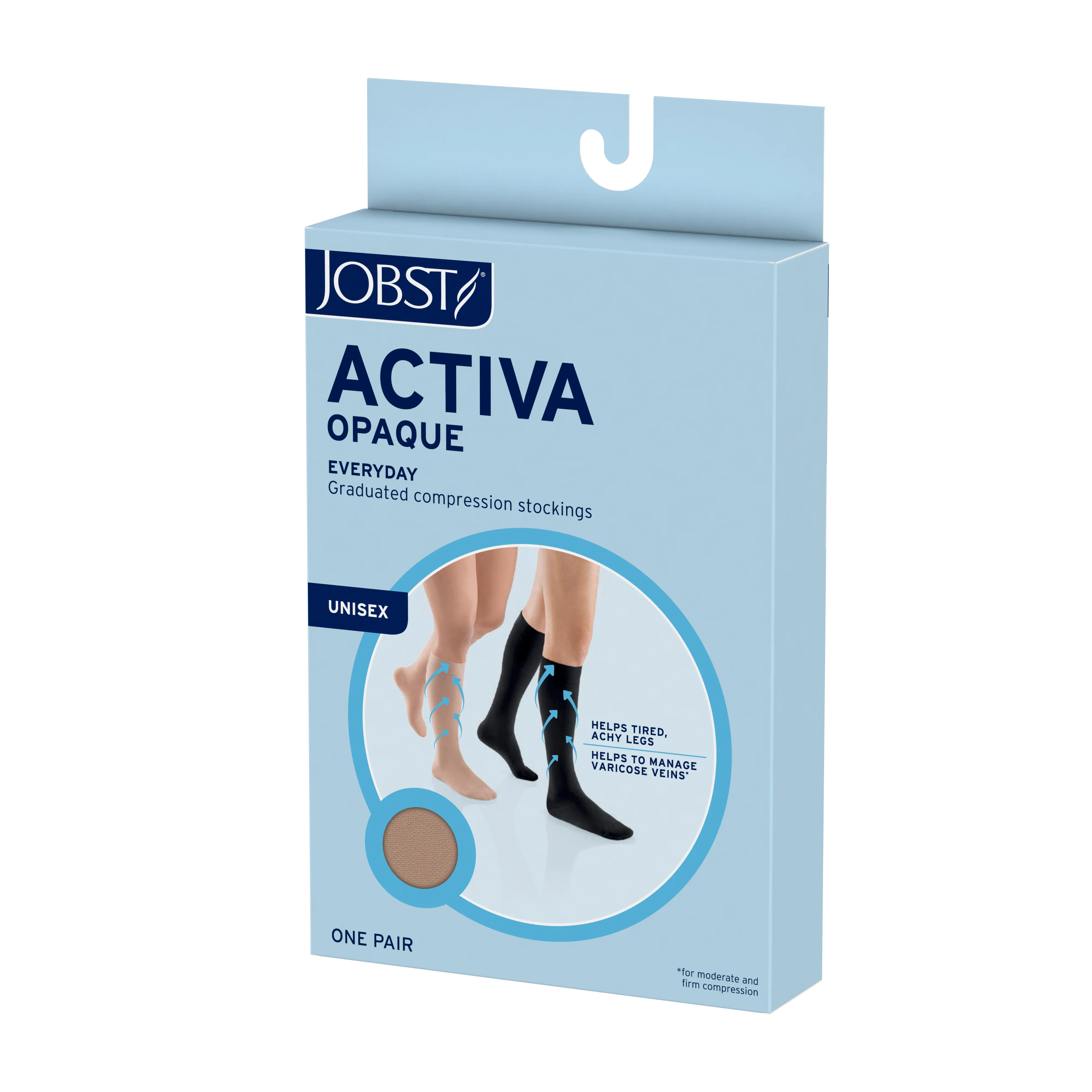 JOBST ACTIVA Opaque 20-30 mmHg Compression Socks Waist High