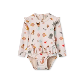 Liewood Baby Sille Long-Sleeve Swimsuit - Mermaids Sandy