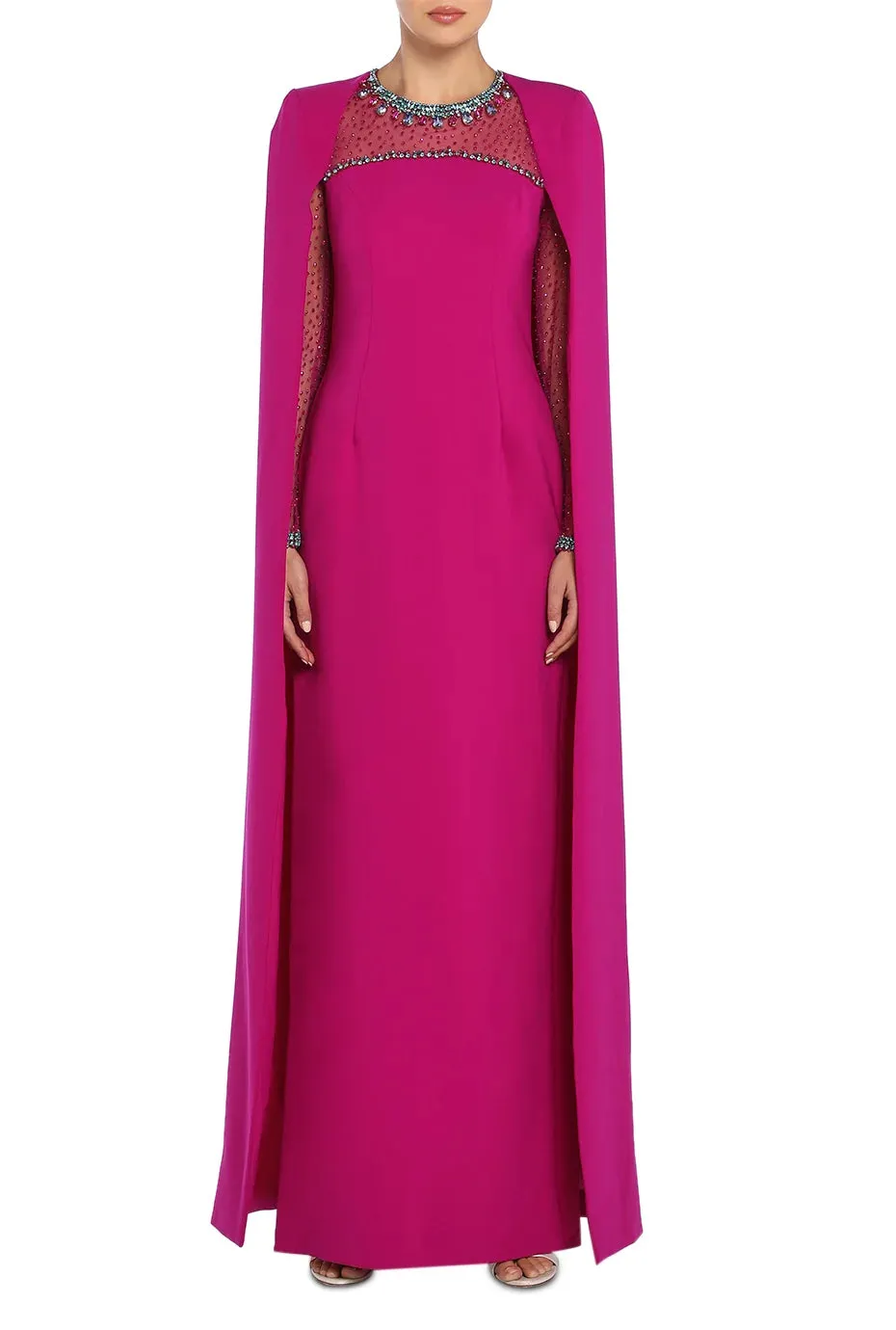 Loretta Cape-effect Gown