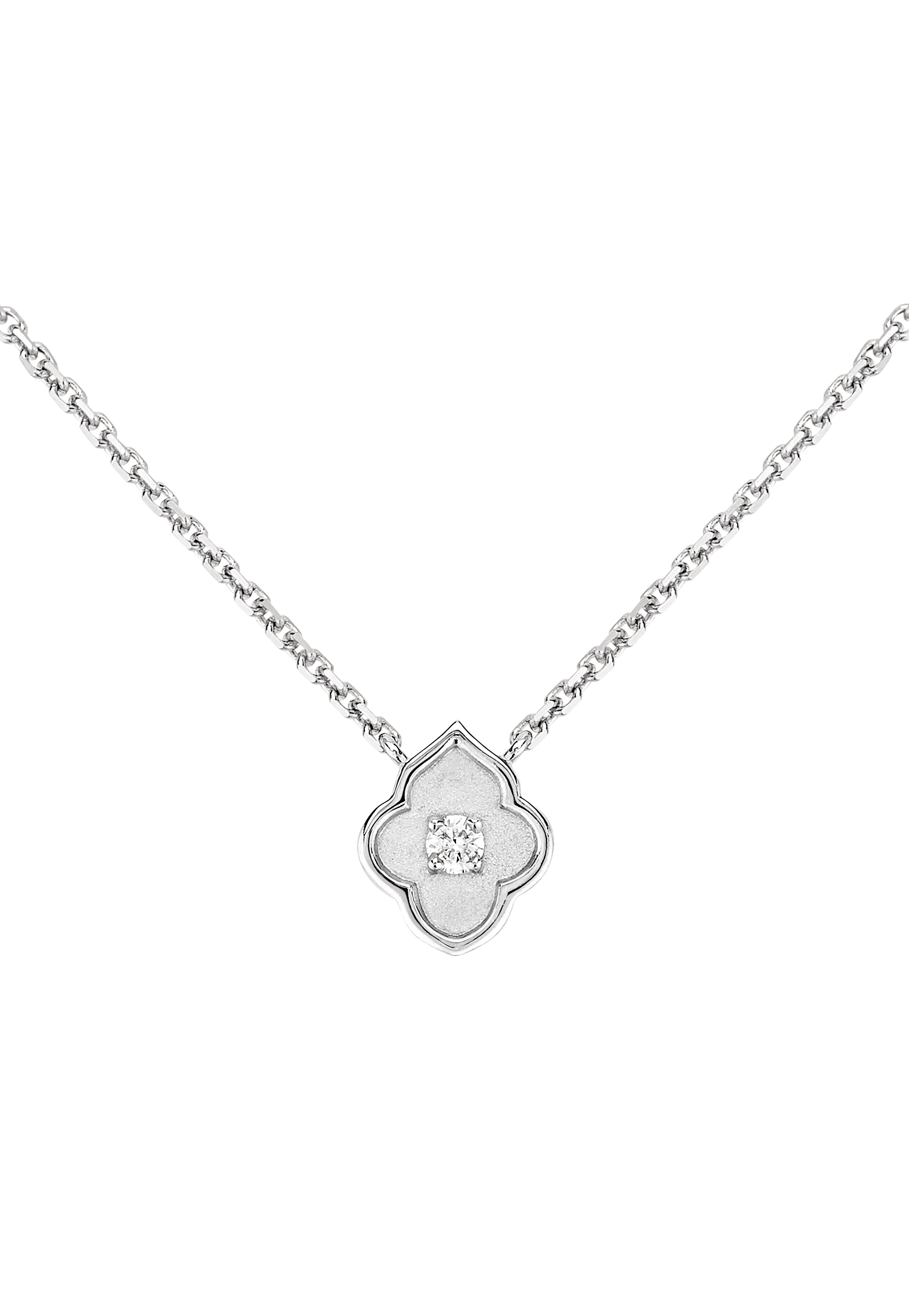 Luce - 1 Diamond White Gold Pendant