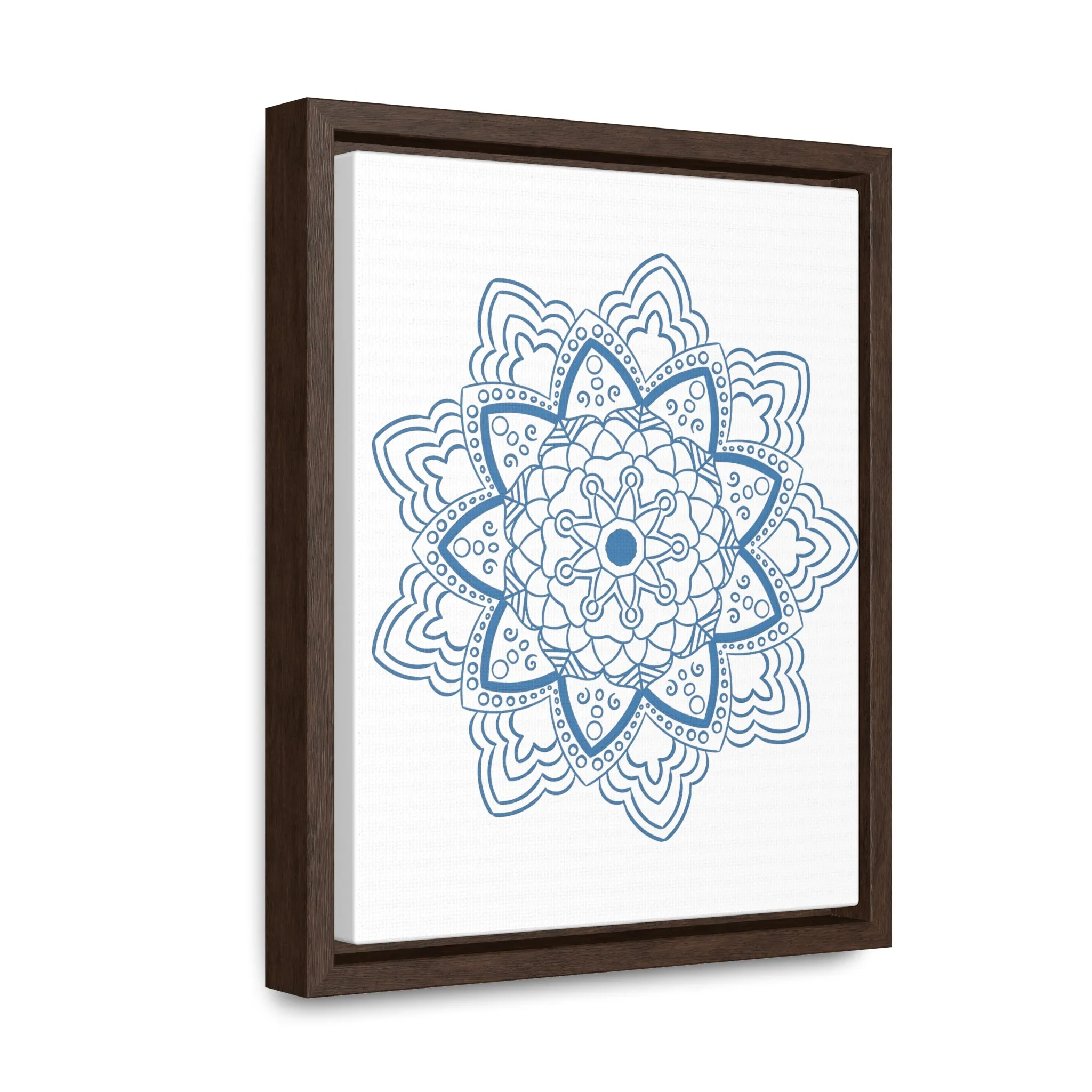 Mandala Handmade Art - Steel Blue - Gallery Canvas Wraps