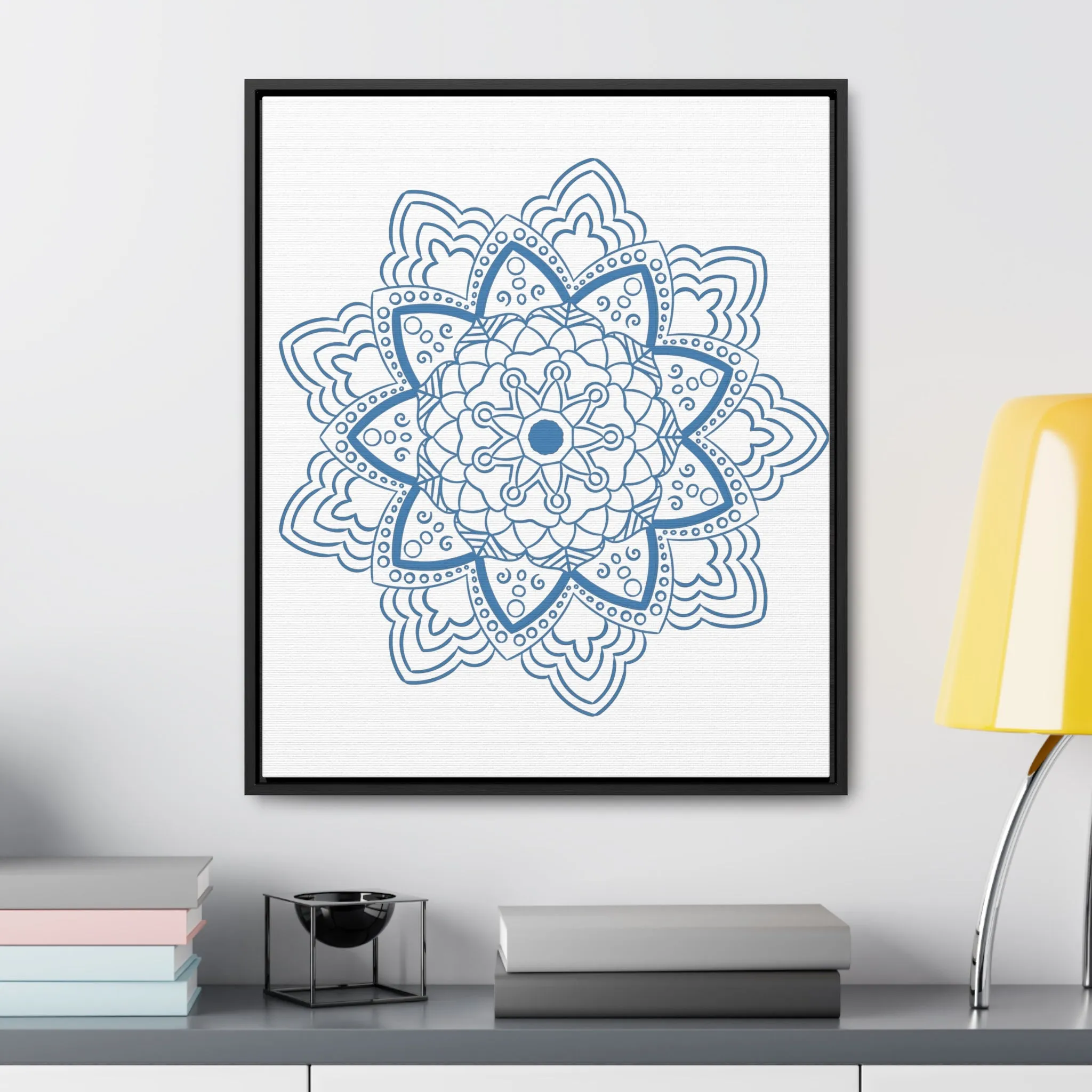 Mandala Handmade Art - Steel Blue - Gallery Canvas Wraps