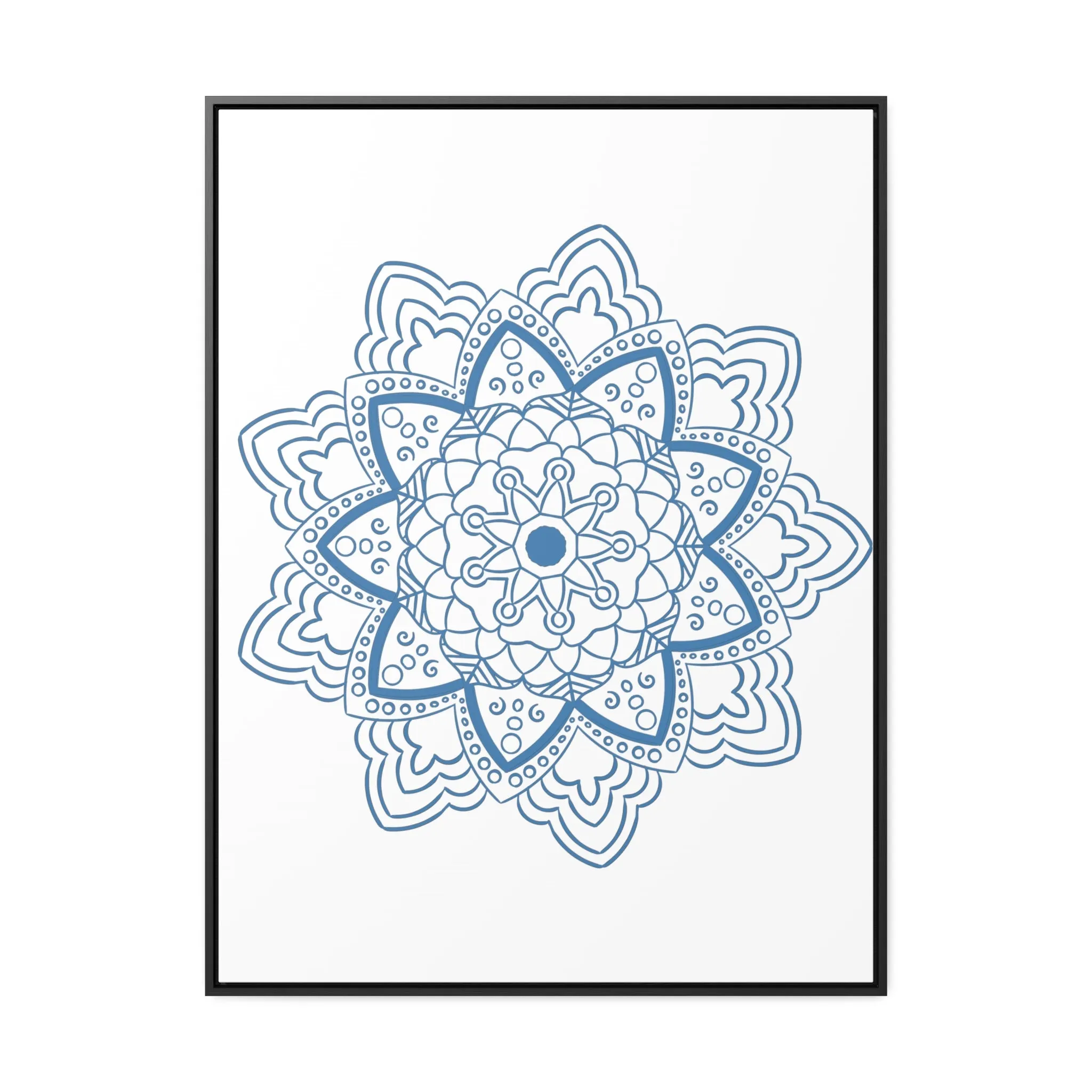 Mandala Handmade Art - Steel Blue - Gallery Canvas Wraps