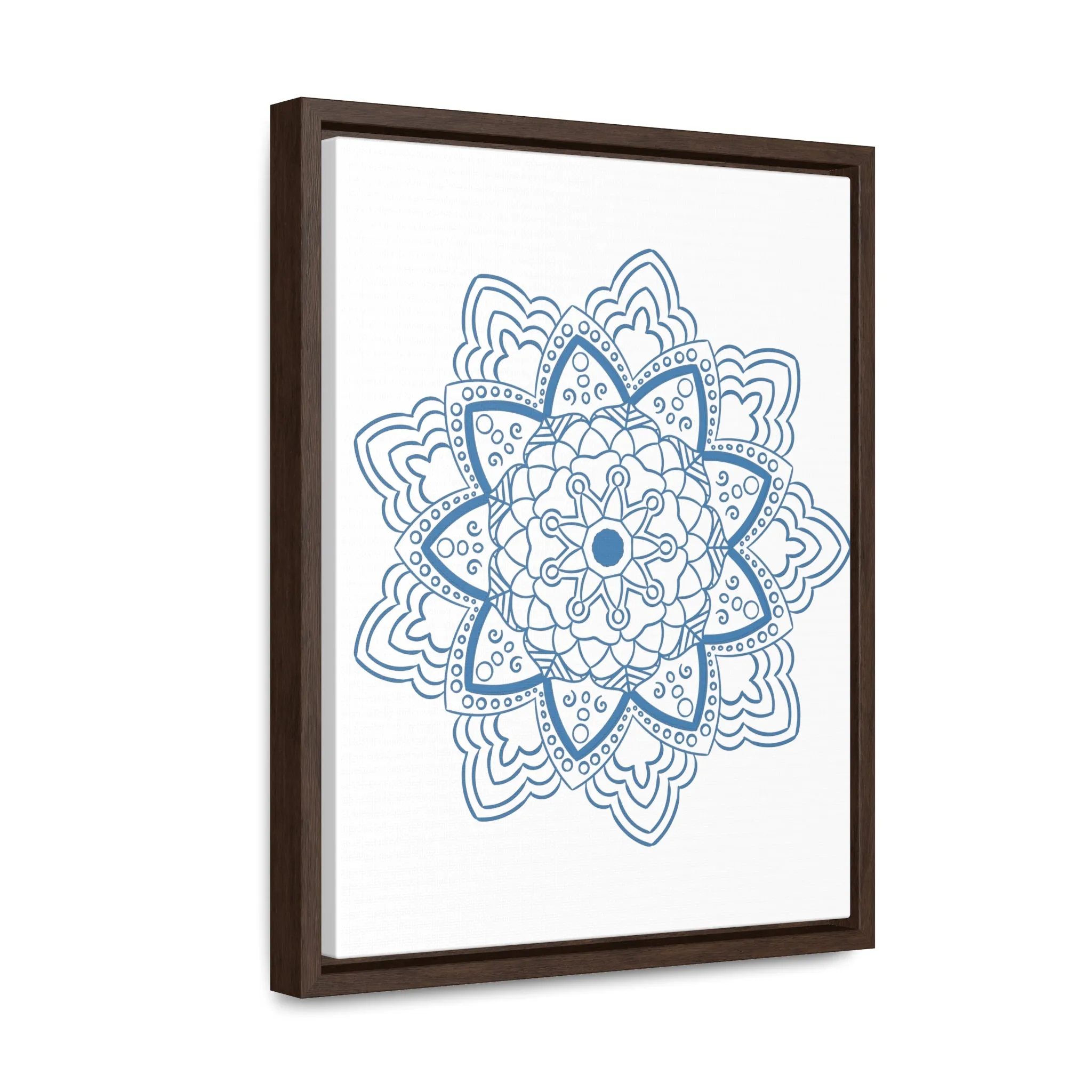 Mandala Handmade Art - Steel Blue - Gallery Canvas Wraps