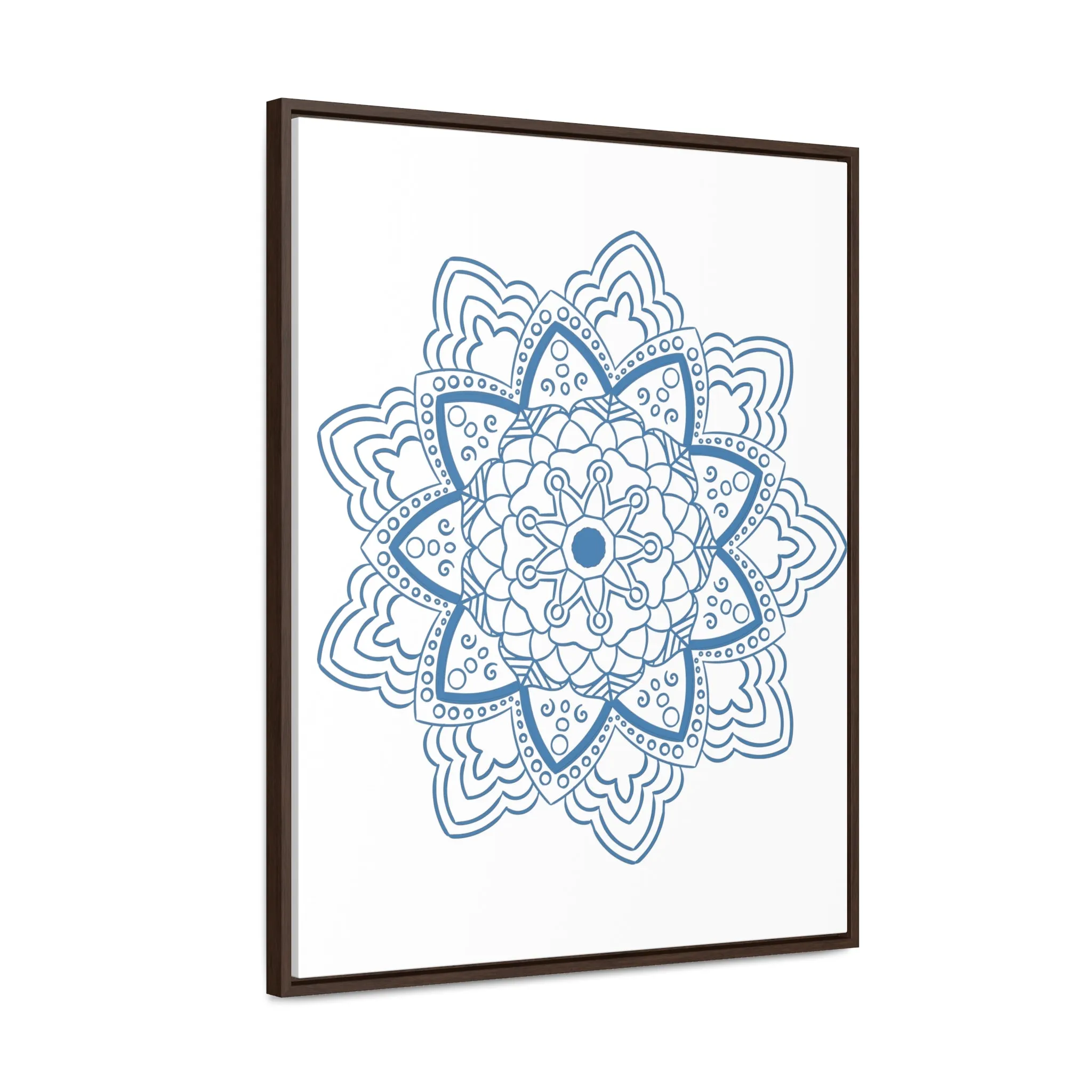 Mandala Handmade Art - Steel Blue - Gallery Canvas Wraps