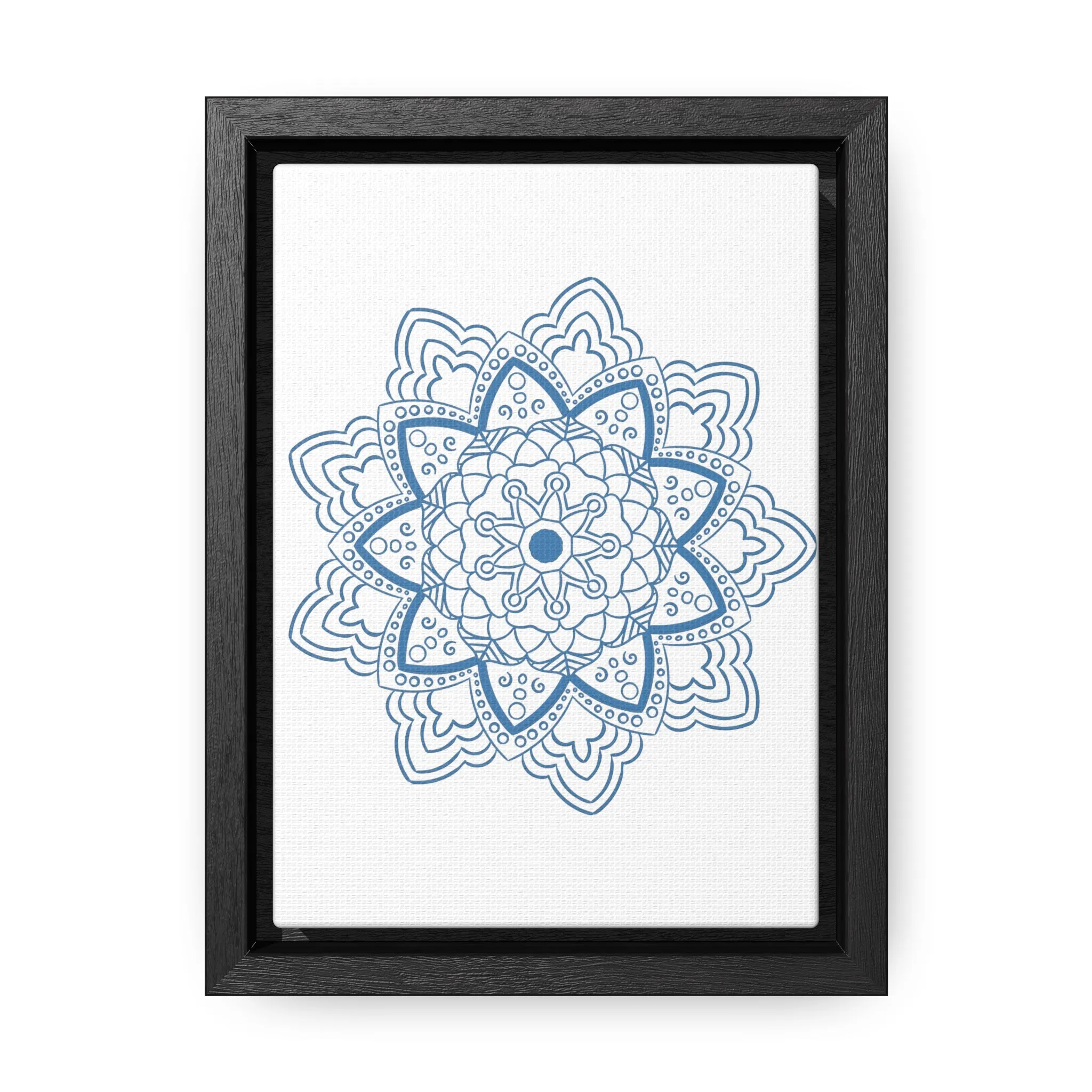 Mandala Handmade Art - Steel Blue - Gallery Canvas Wraps