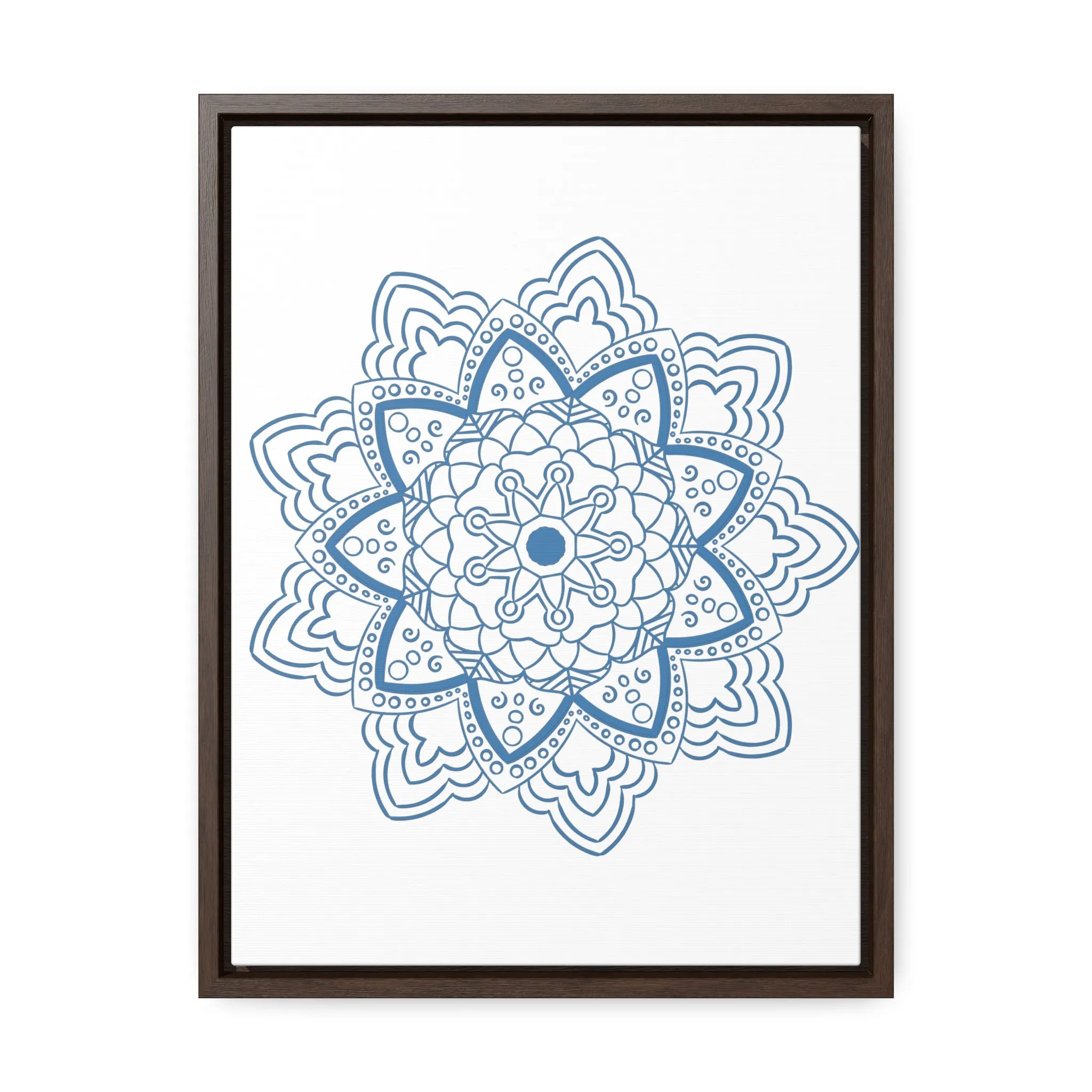 Mandala Handmade Art - Steel Blue - Gallery Canvas Wraps