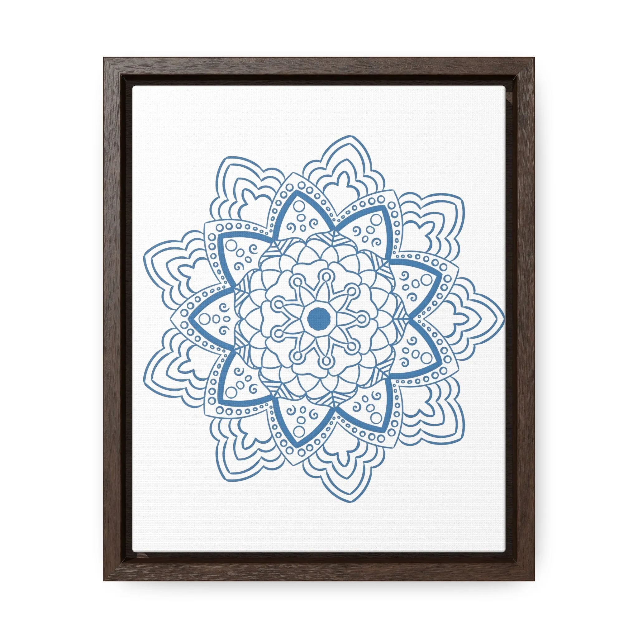 Mandala Handmade Art - Steel Blue - Gallery Canvas Wraps