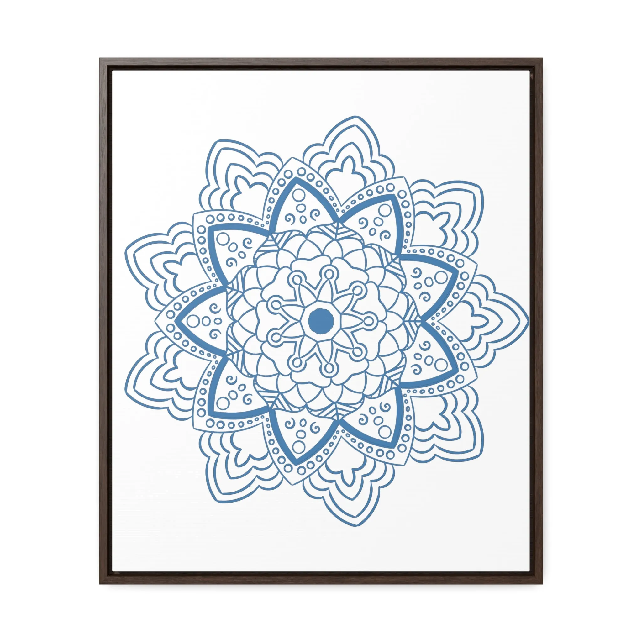 Mandala Handmade Art - Steel Blue - Gallery Canvas Wraps