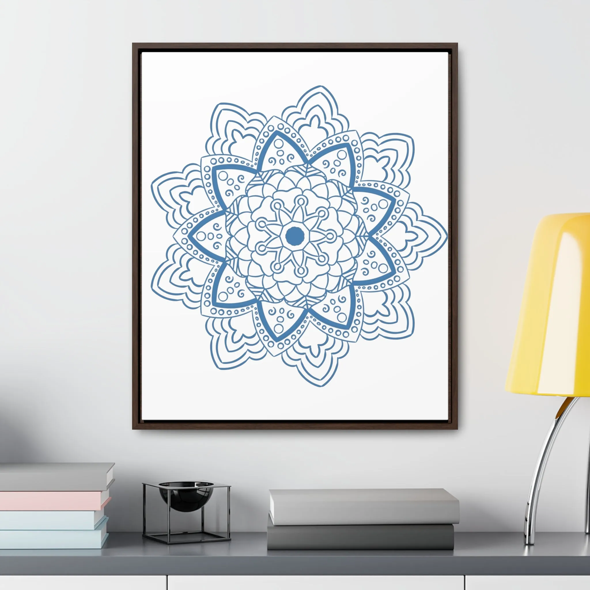 Mandala Handmade Art - Steel Blue - Gallery Canvas Wraps