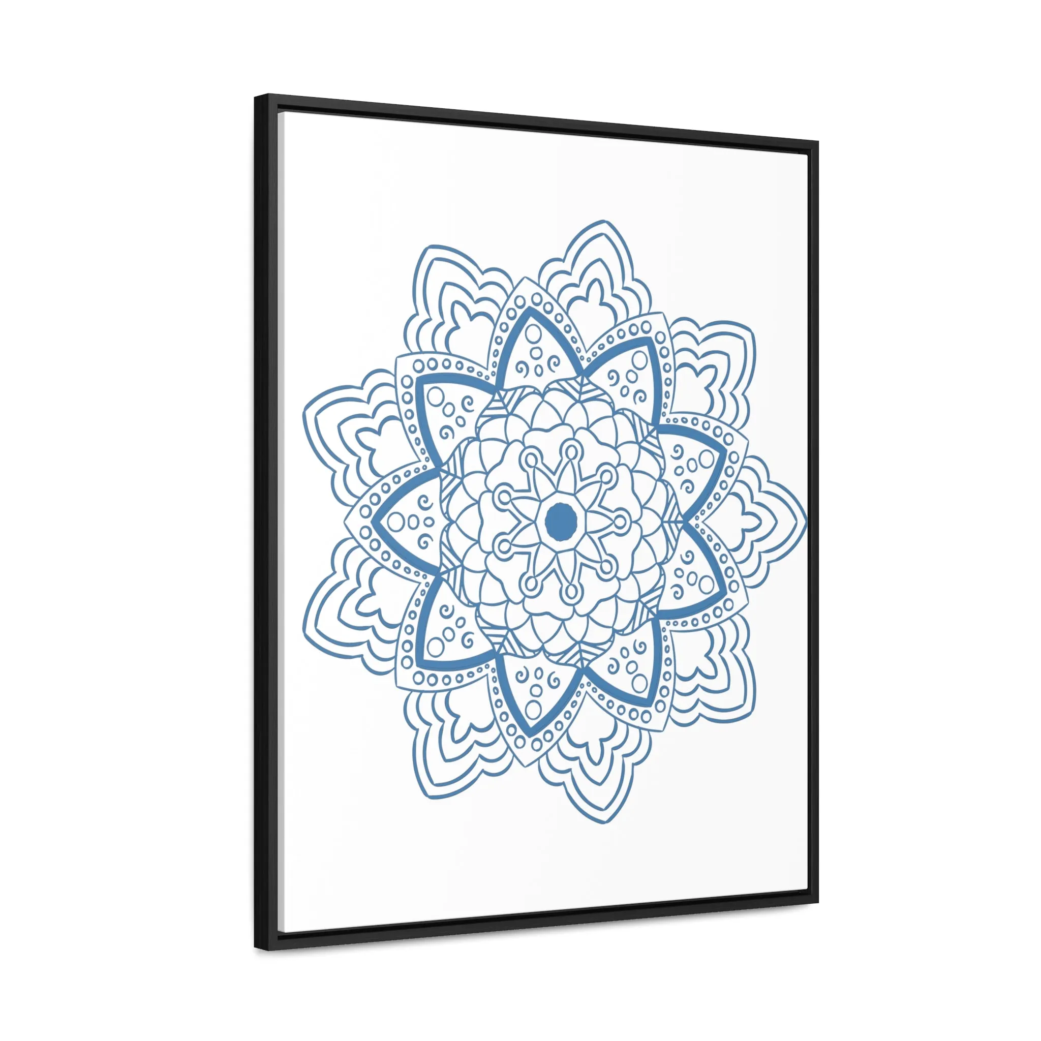 Mandala Handmade Art - Steel Blue - Gallery Canvas Wraps