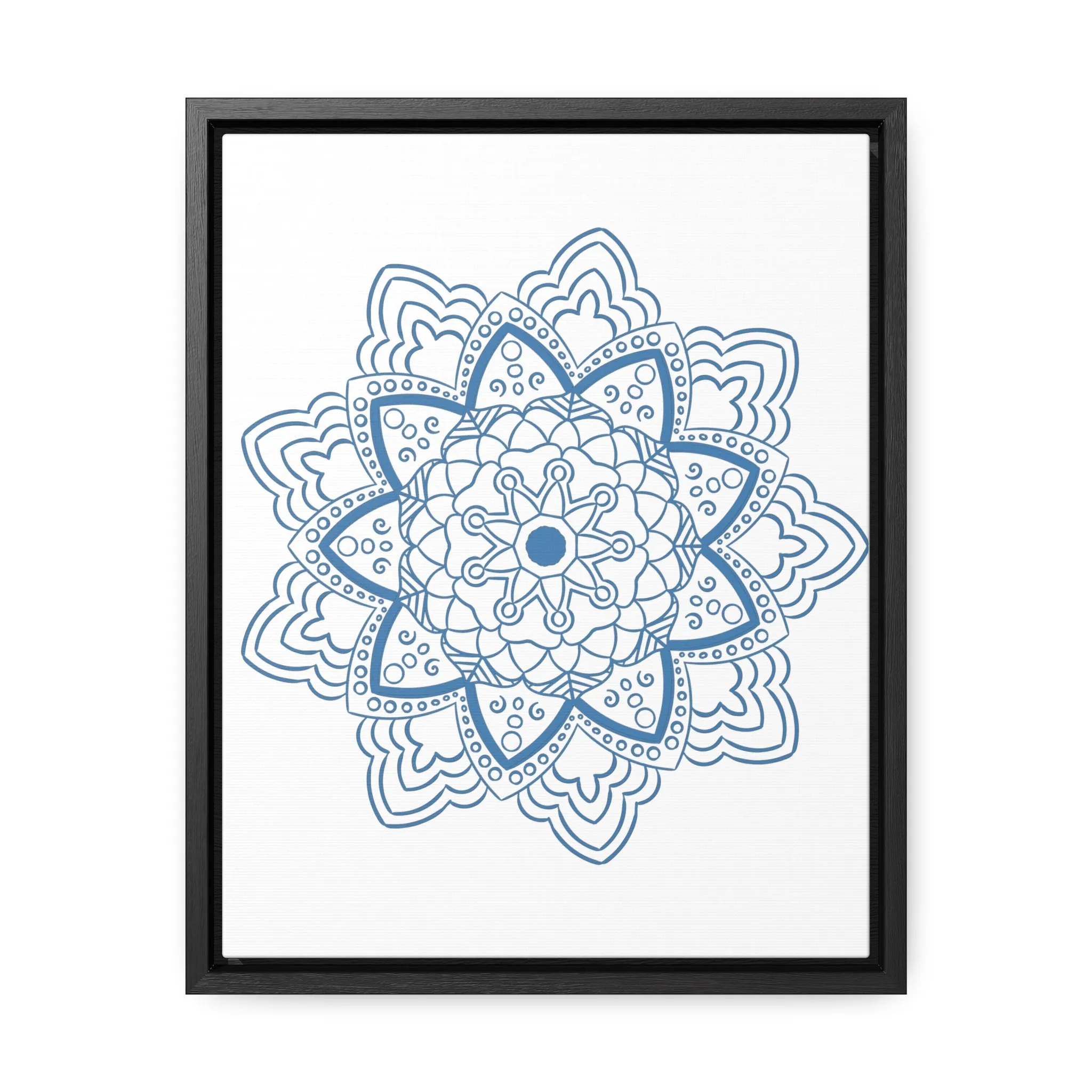 Mandala Handmade Art - Steel Blue - Gallery Canvas Wraps