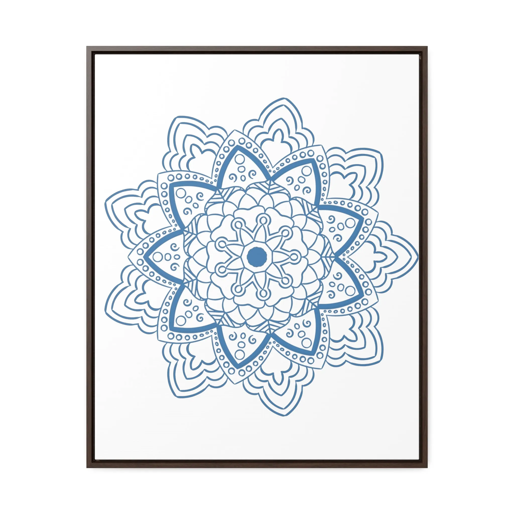 Mandala Handmade Art - Steel Blue - Gallery Canvas Wraps