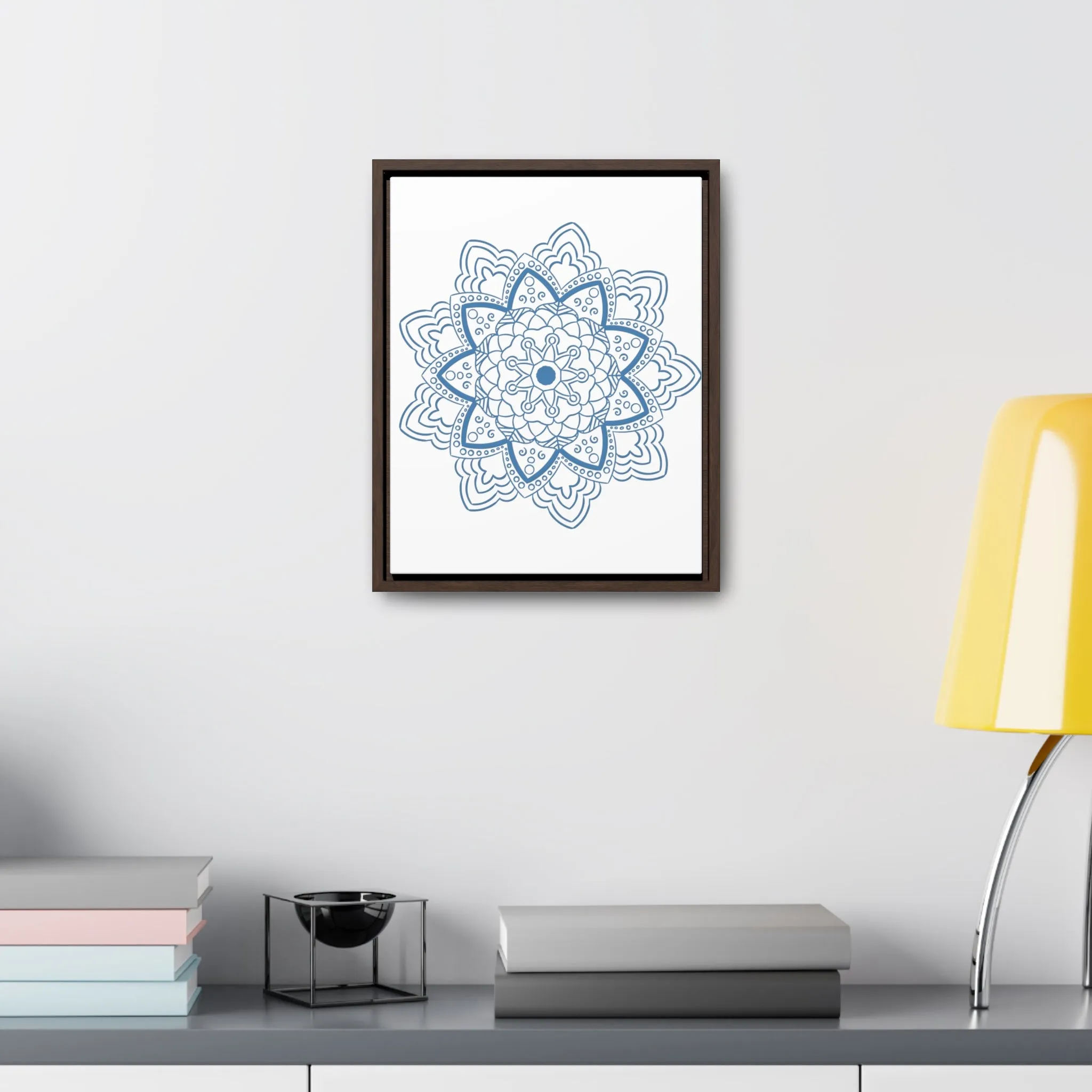 Mandala Handmade Art - Steel Blue - Gallery Canvas Wraps