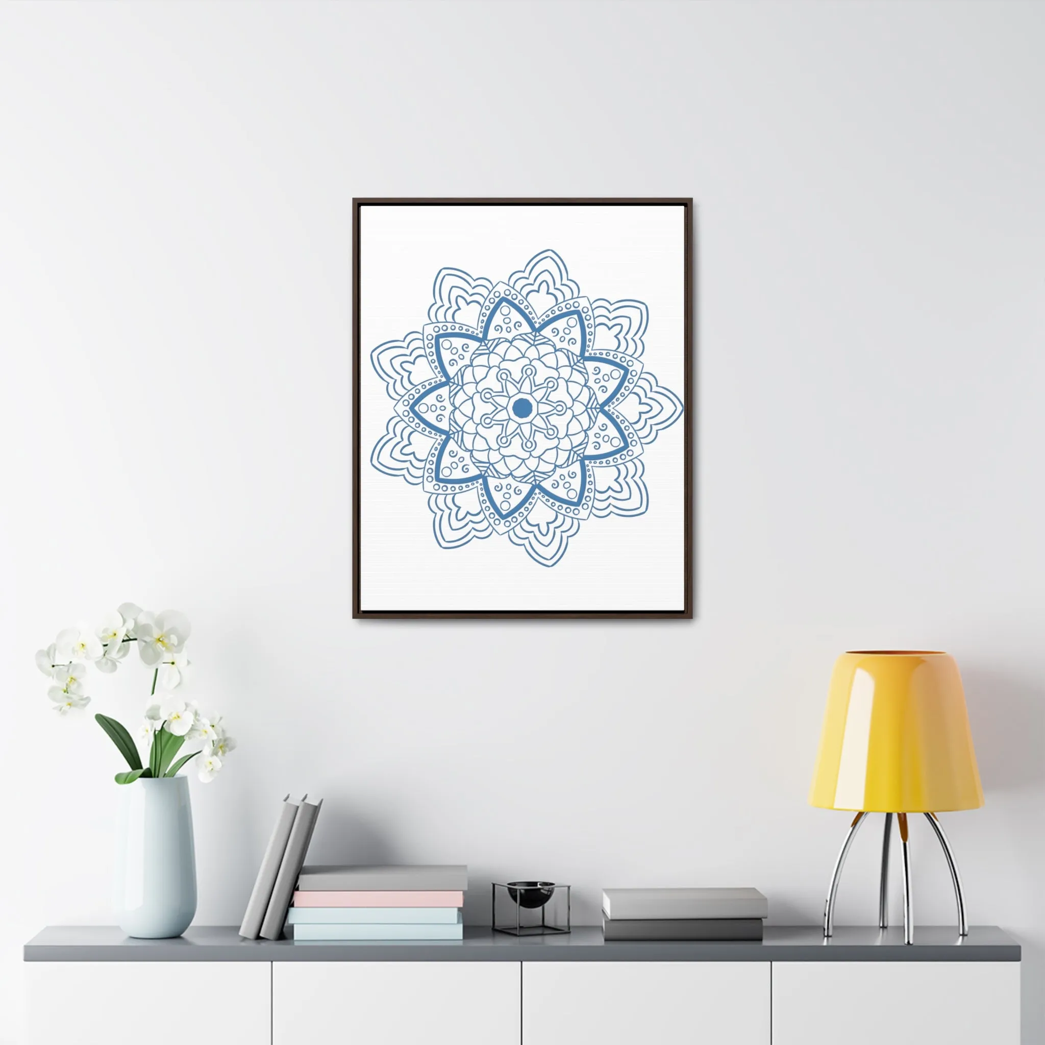 Mandala Handmade Art - Steel Blue - Gallery Canvas Wraps