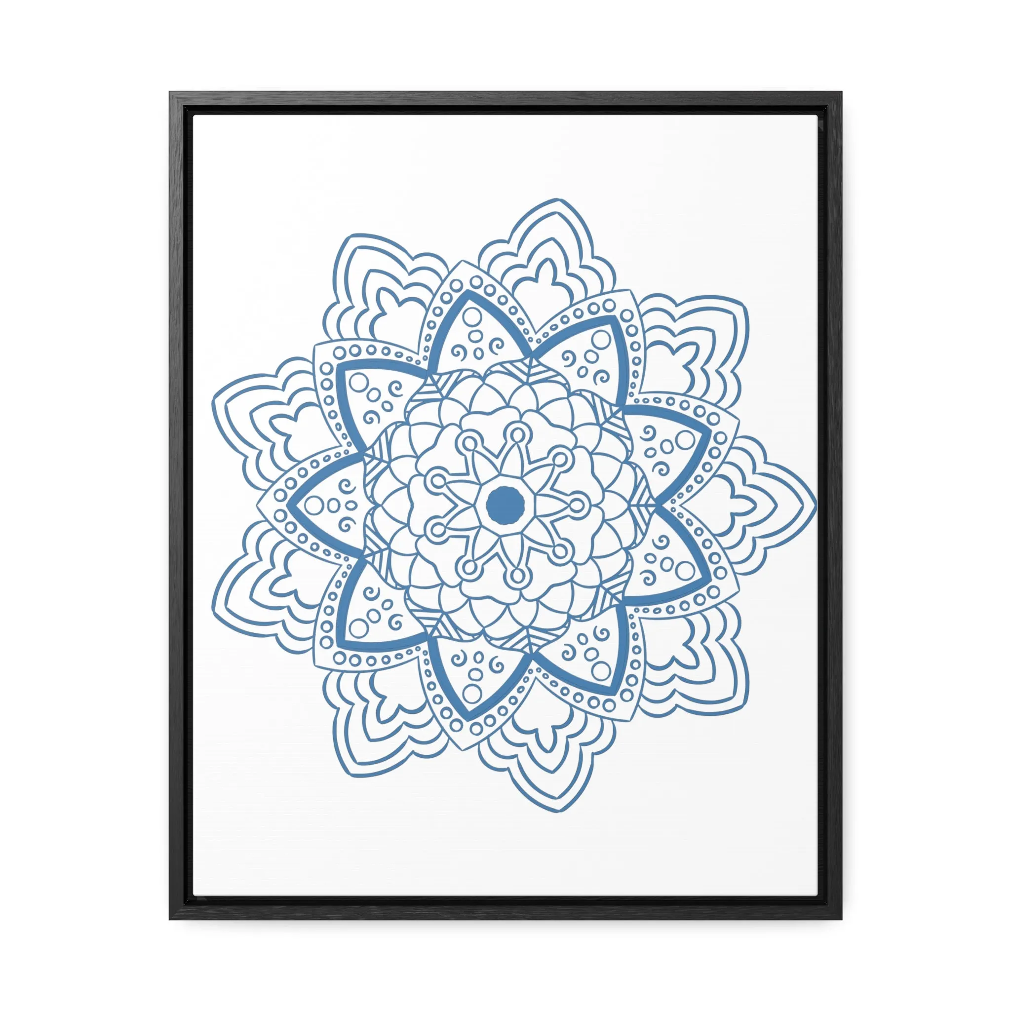 Mandala Handmade Art - Steel Blue - Gallery Canvas Wraps