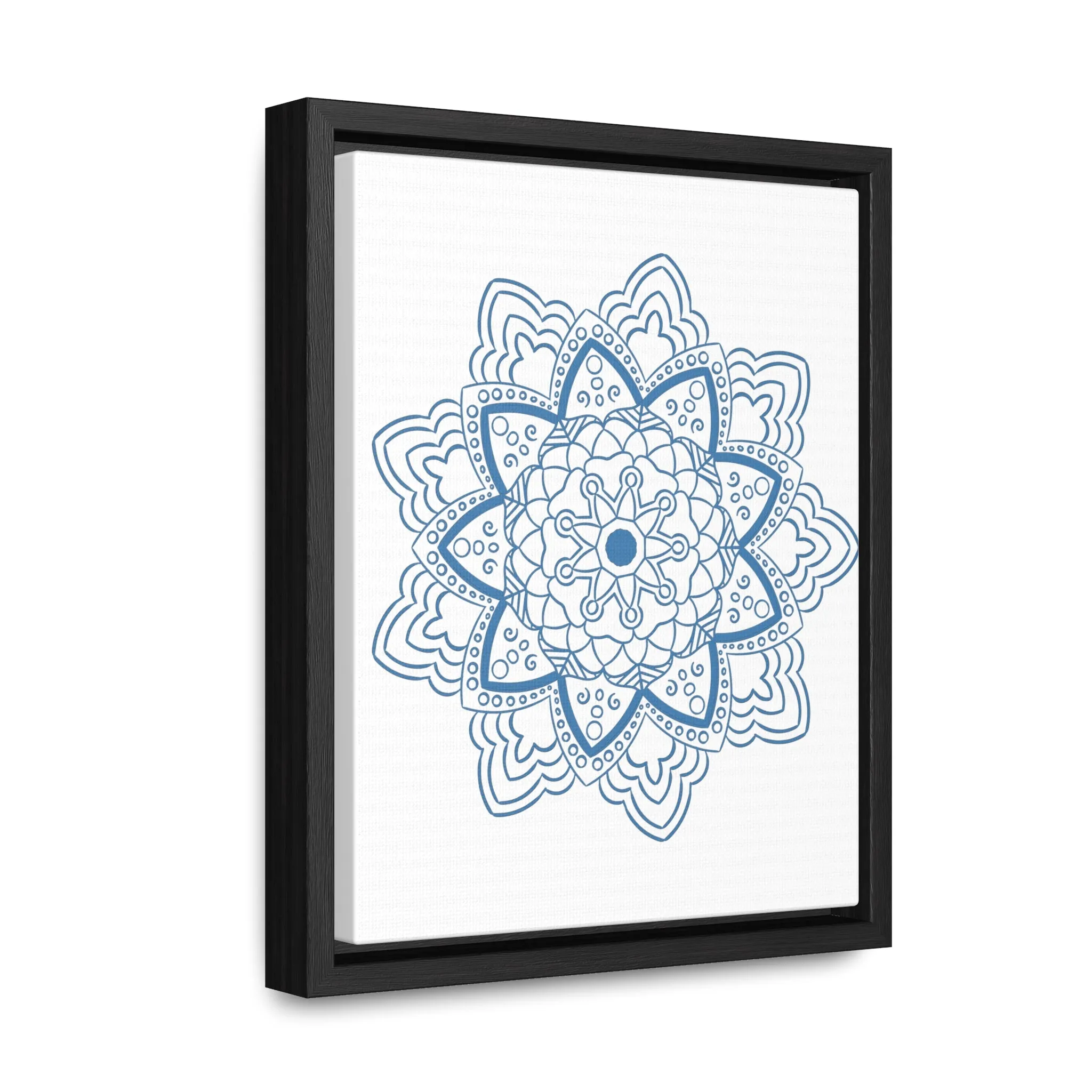 Mandala Handmade Art - Steel Blue - Gallery Canvas Wraps