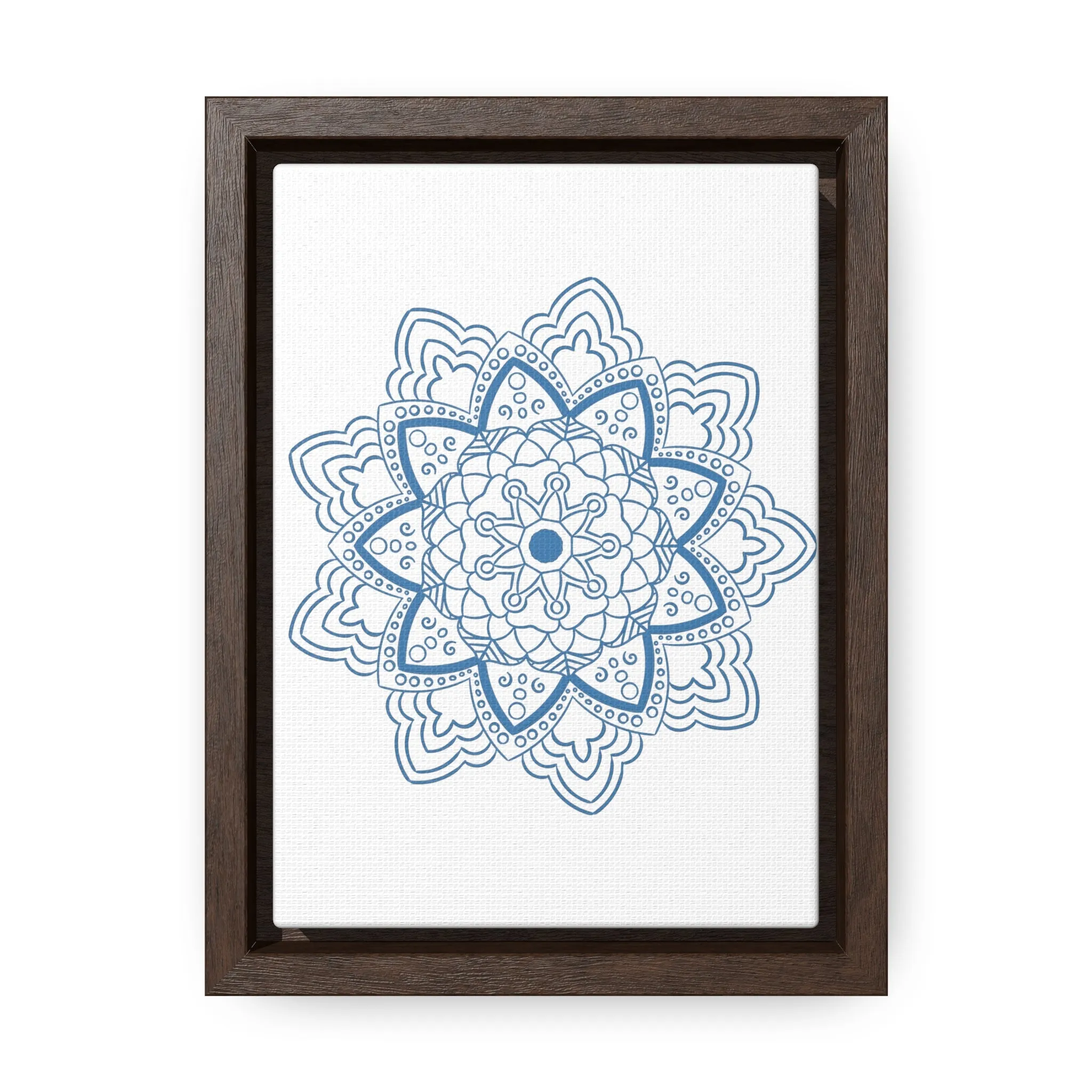 Mandala Handmade Art - Steel Blue - Gallery Canvas Wraps